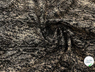 MAILLE MILANO 25% VISCOSE MOTIF ÉFFET LÉOPARD NOIR&BEIGE FIL OR - My Little Coupon