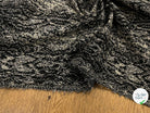 MAILLE MILANO 25% VISCOSE MOTIF ÉFFET LÉOPARD NOIR&BEIGE FIL OR - My Little Coupon