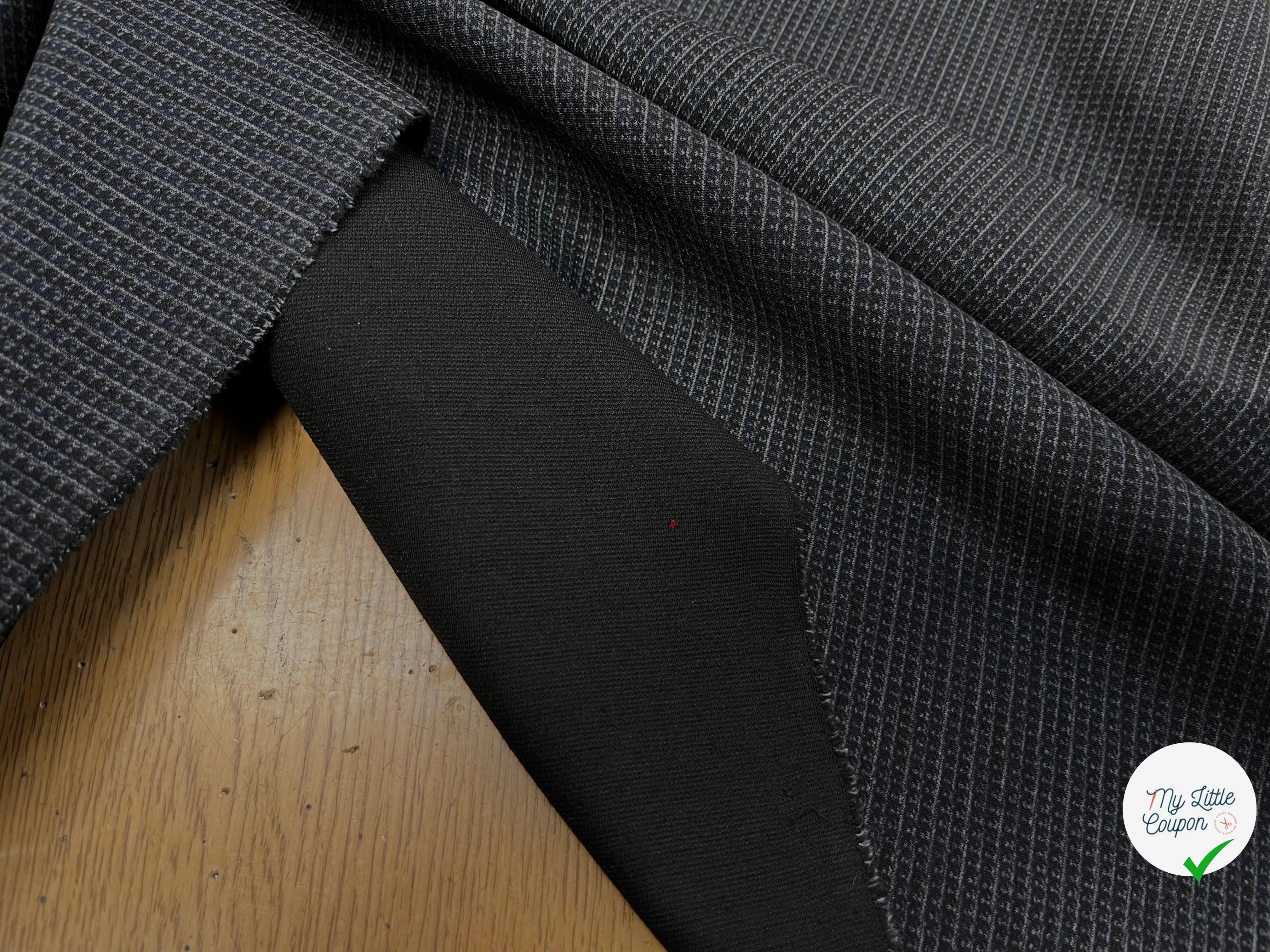 MAILLE MILANO À RAYURES NOIR&BLEU - My Little Coupon