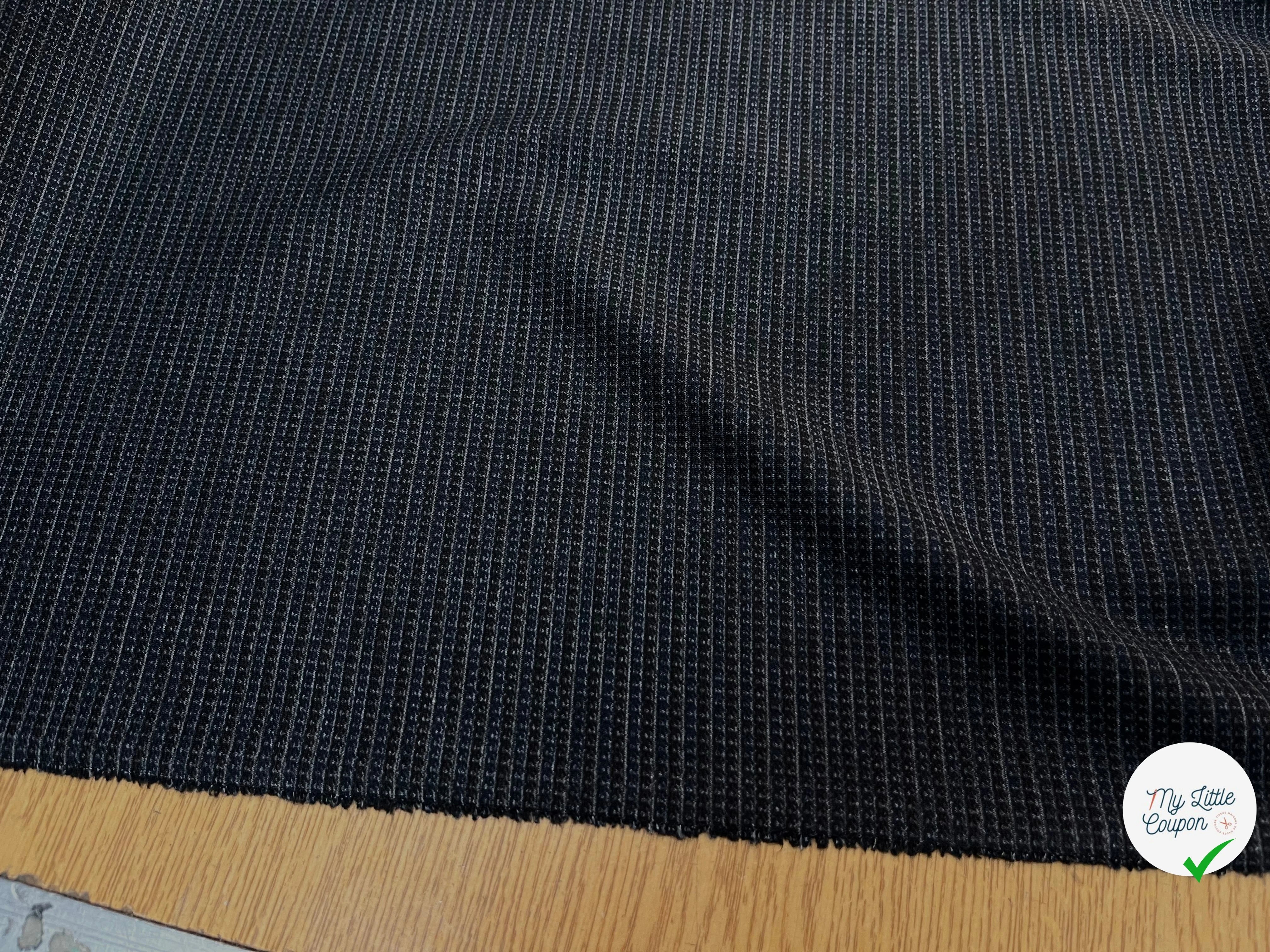MAILLE MILANO À RAYURES NOIR&BLEU - My Little Coupon
