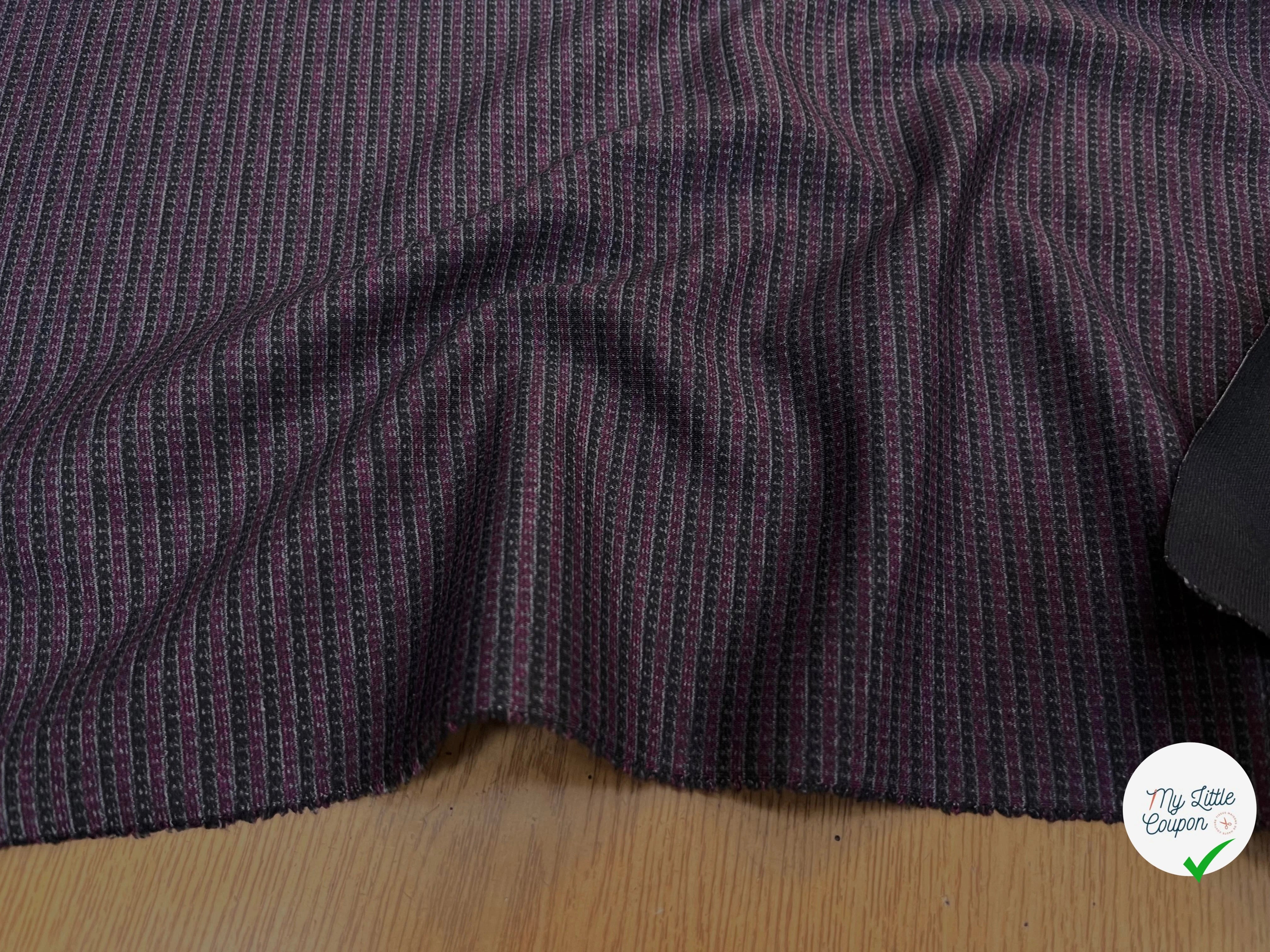 MAILLE MILANO À RAYURES NOIR&VIOLET - My Little Coupon