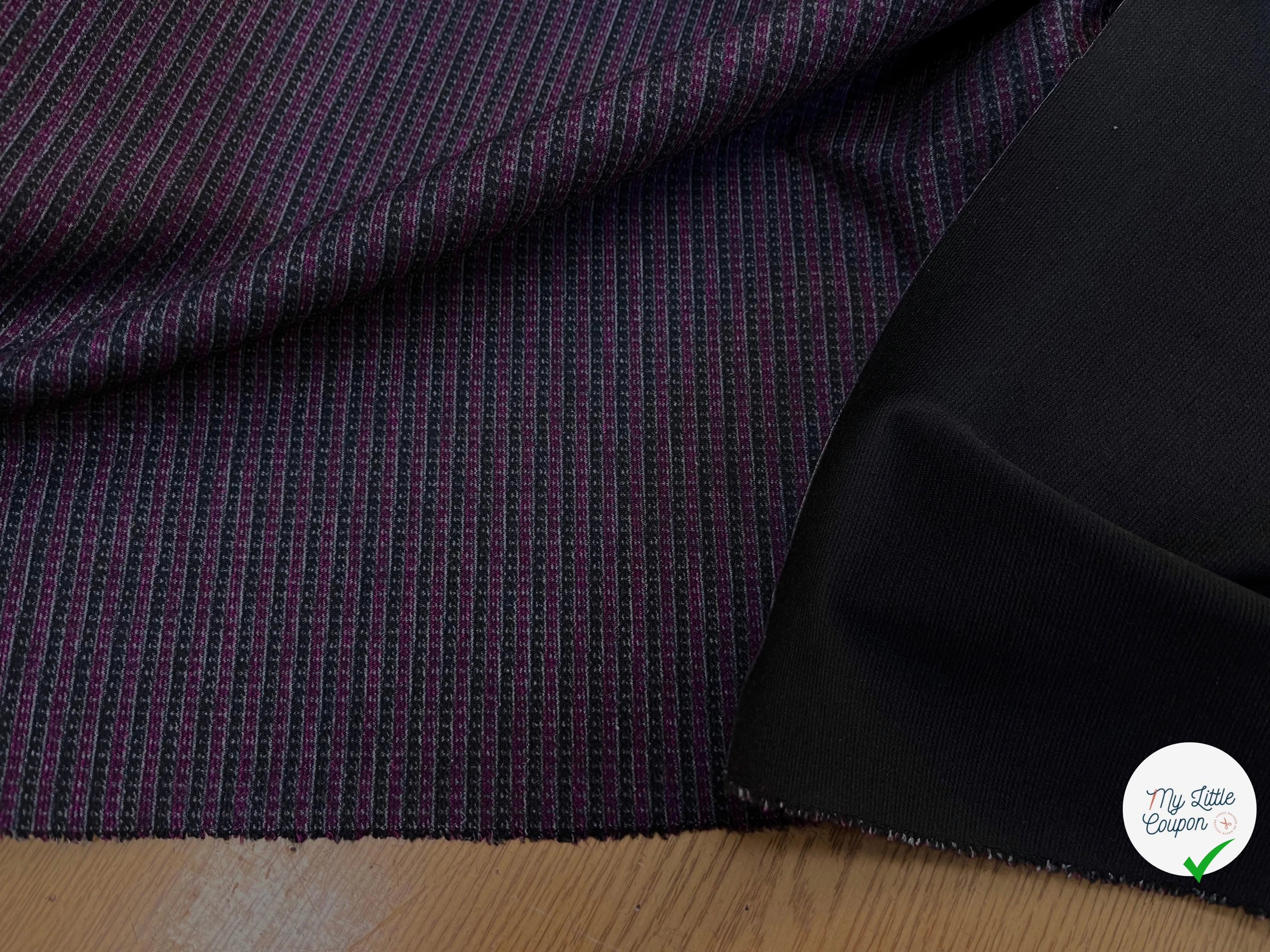 MAILLE MILANO À RAYURES NOIR&VIOLET - My Little Coupon