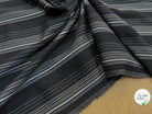 MAILLE MILANO FOND NOIR À RAYURES BEIGE&GRISE STRETCH - My Little Coupon