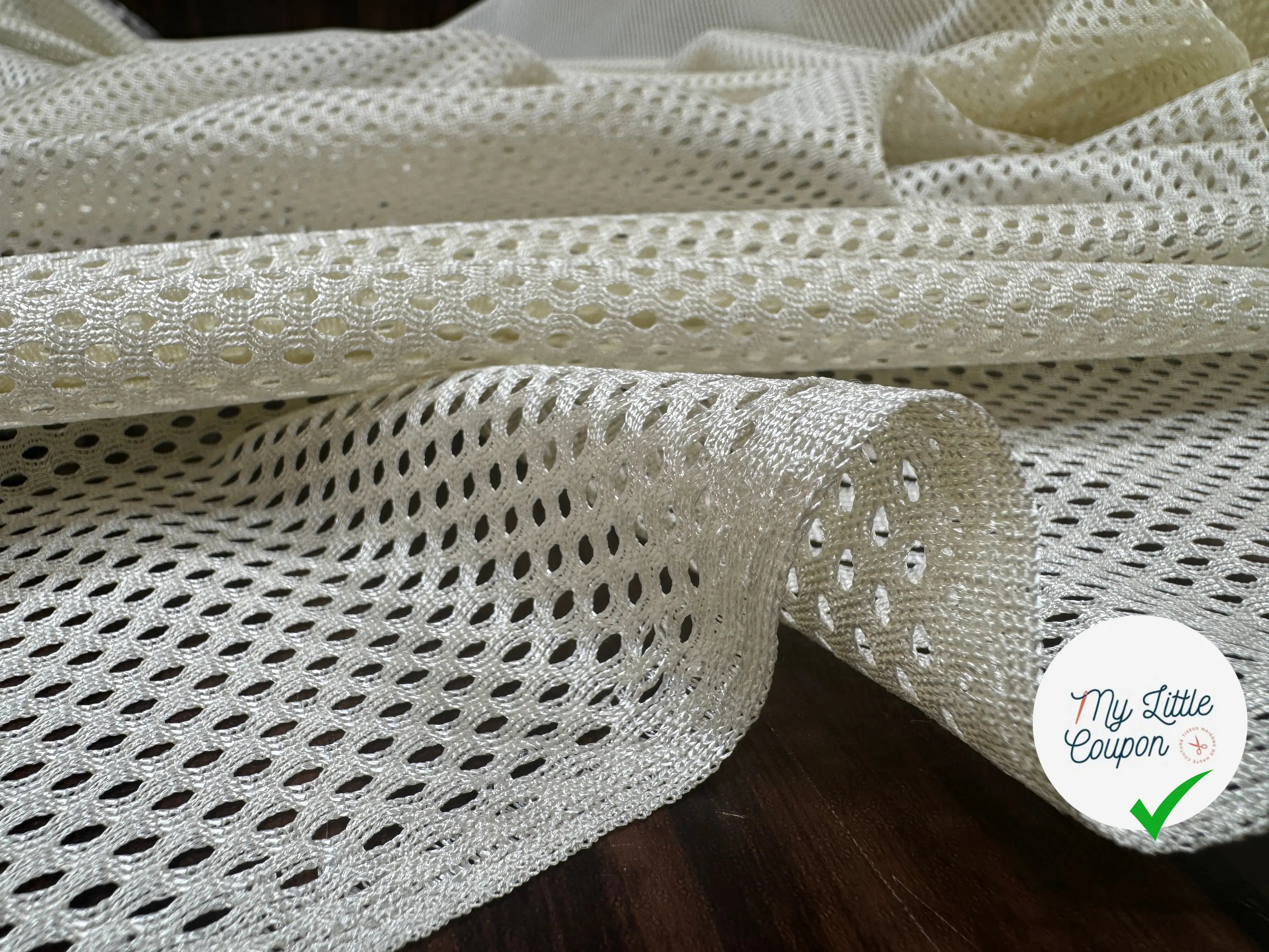 MAILLE PERFORÉE MESH BEIGE - My Little Coupon
