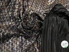 MAILLE PLISSÉ STRECH POLYESTER NOIR ET ARGENTÉ - My Little Coupon