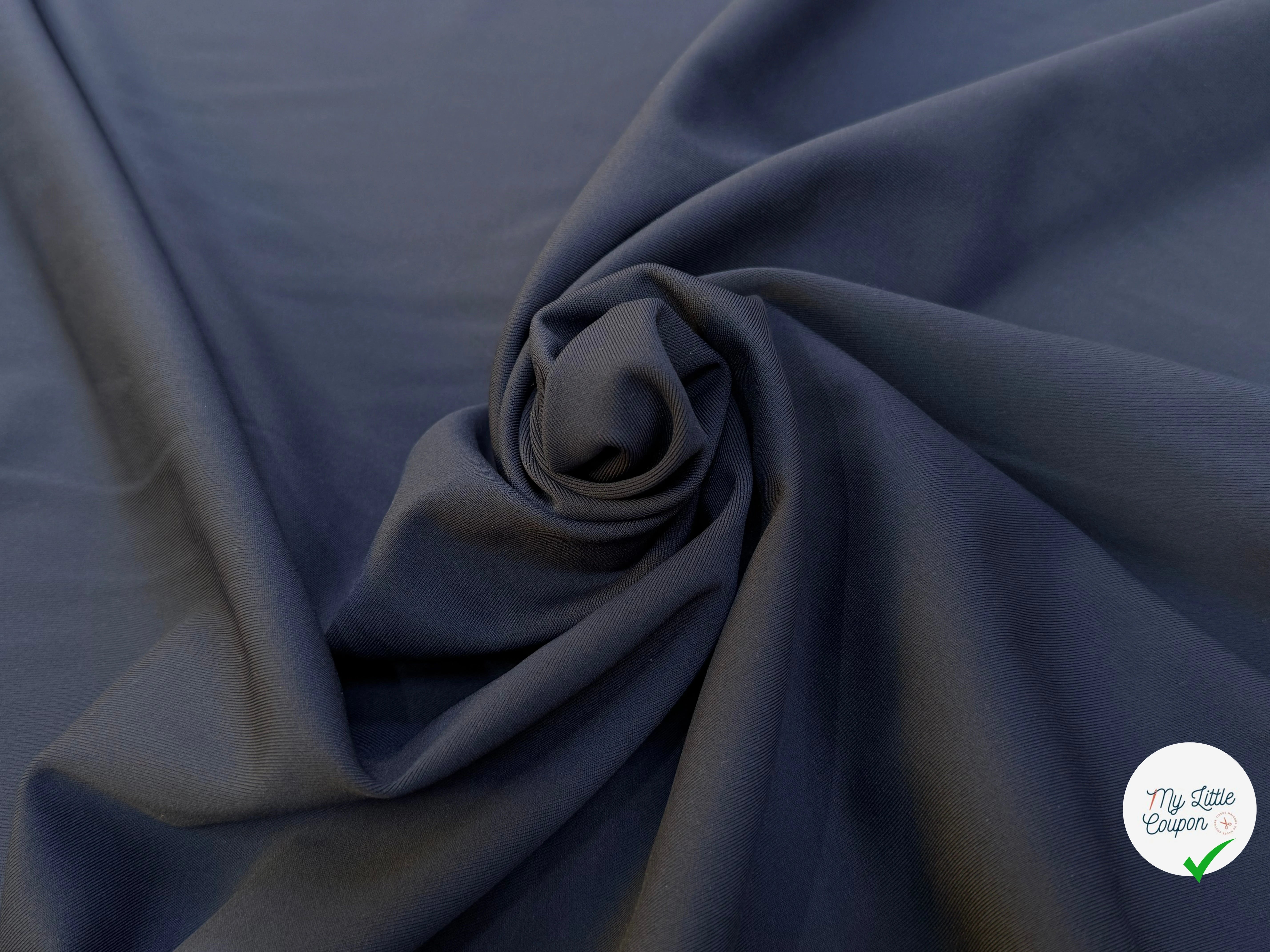MAILLE POLYAMIDE DOUCE NAVY - My Little Coupon