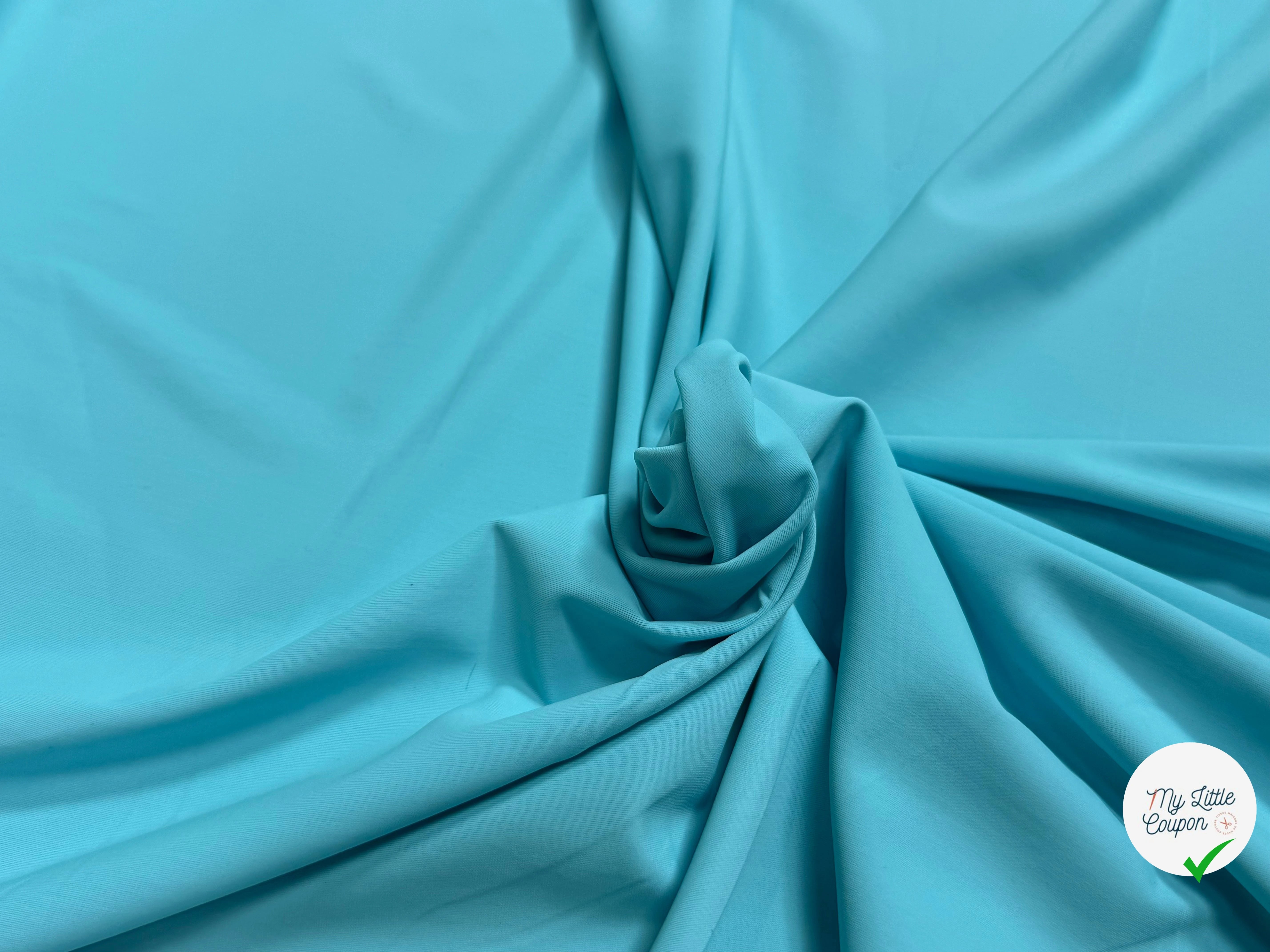 MAILLE POLYAMIDE ÉLASTHANNE ASPECT SWIMWEAR SOFT AQUA - My Little Coupon
