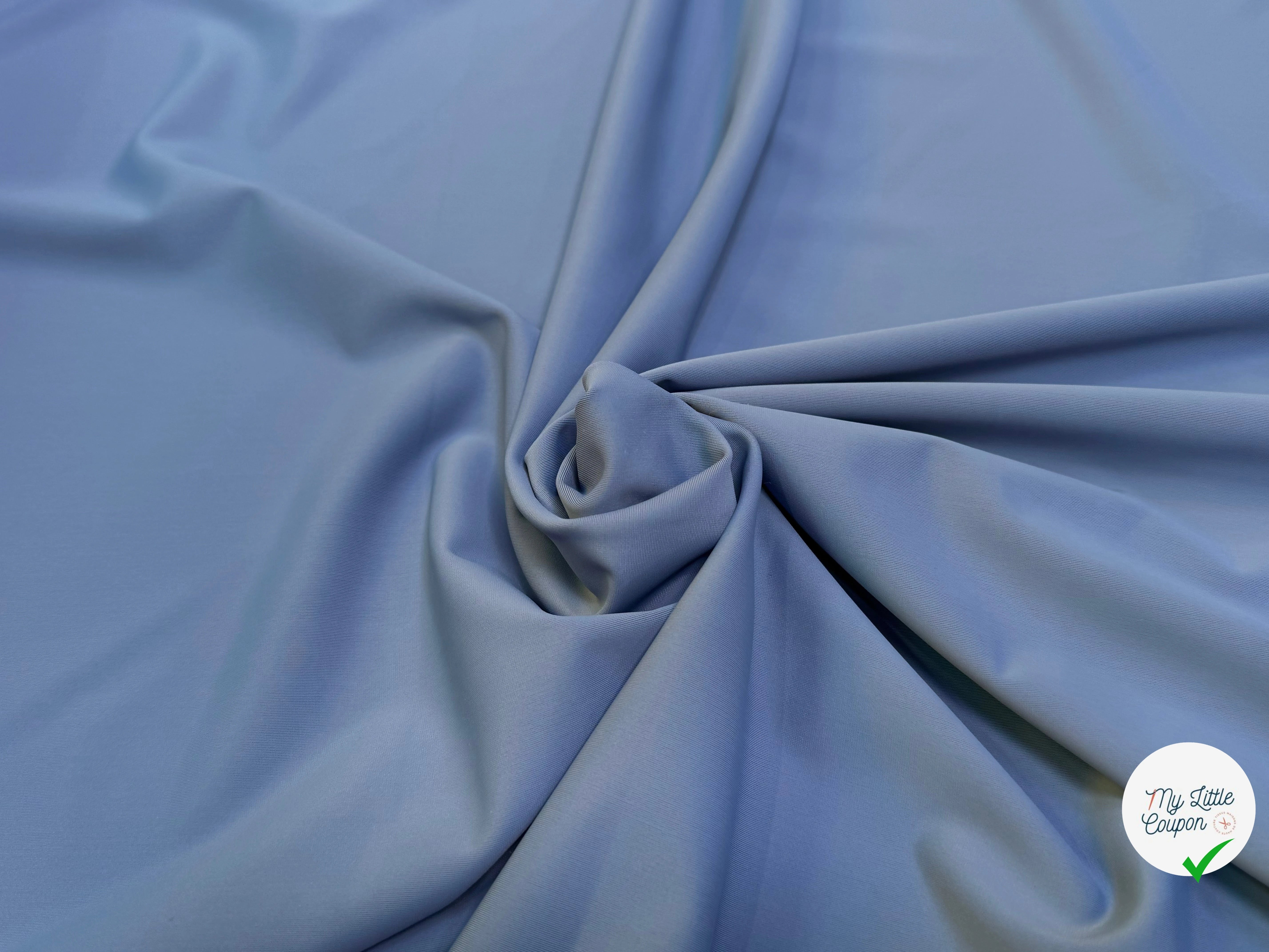 MAILLE POLYAMIDE ÉLASTHANNE ASPECT SWIMWEAR SOFT BLEU CHARETTE - My Little Coupon