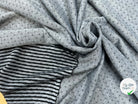 MAILLE POLYCOTON PETIT COEUR ENVERS RAYURES GRIS - My Little Coupon