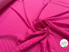 MAILLE POLYCOTON PETIT COEUR ENVERS RAYURES ROSE - My Little Coupon
