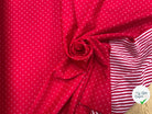 MAILLE POLYCOTON PETIT COEUR ENVERS RAYURES ROUGE - My Little Coupon
