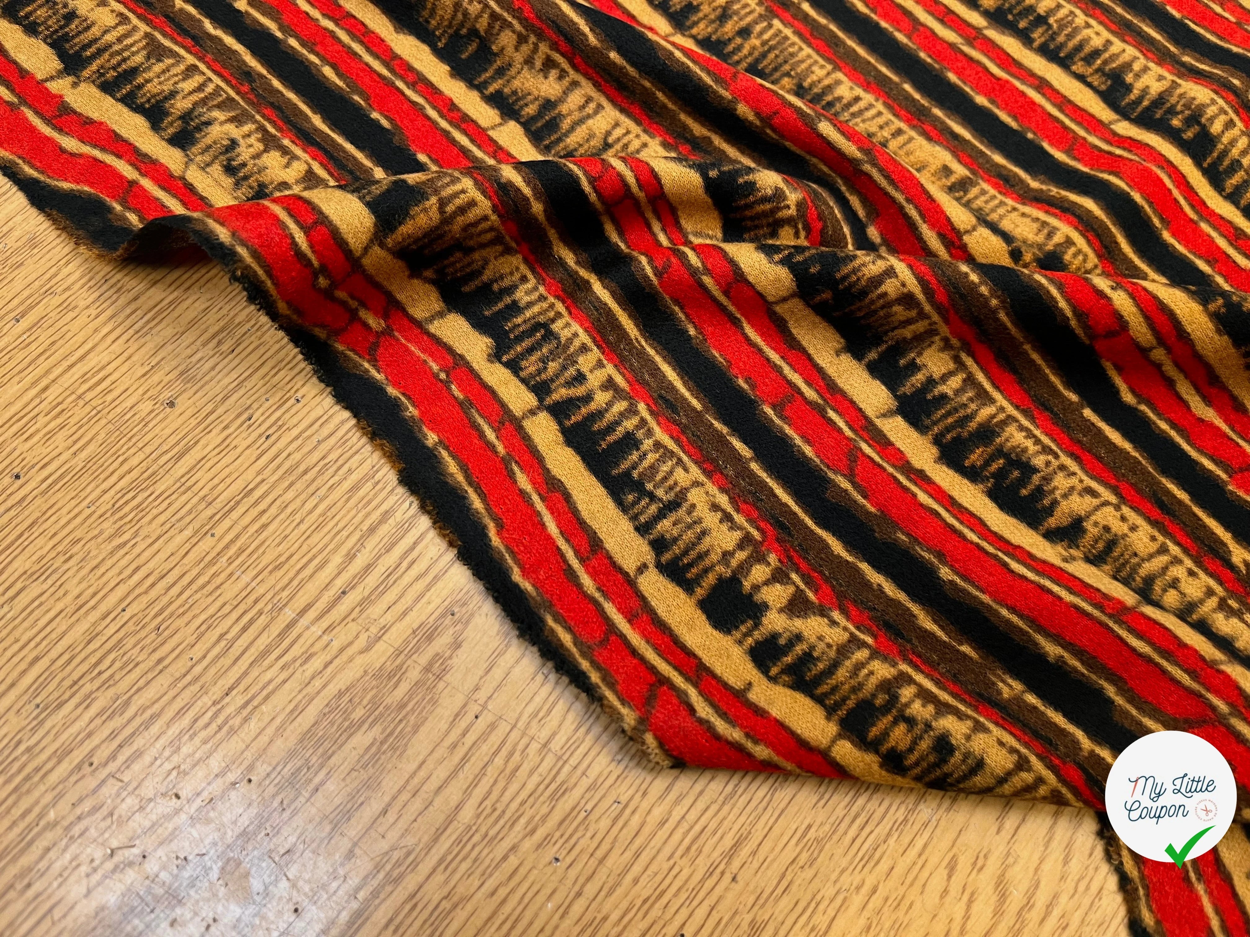 MAILLE POLYESTER DUVEUTEUSE RAYURES ETHNIQUES - My Little Coupon