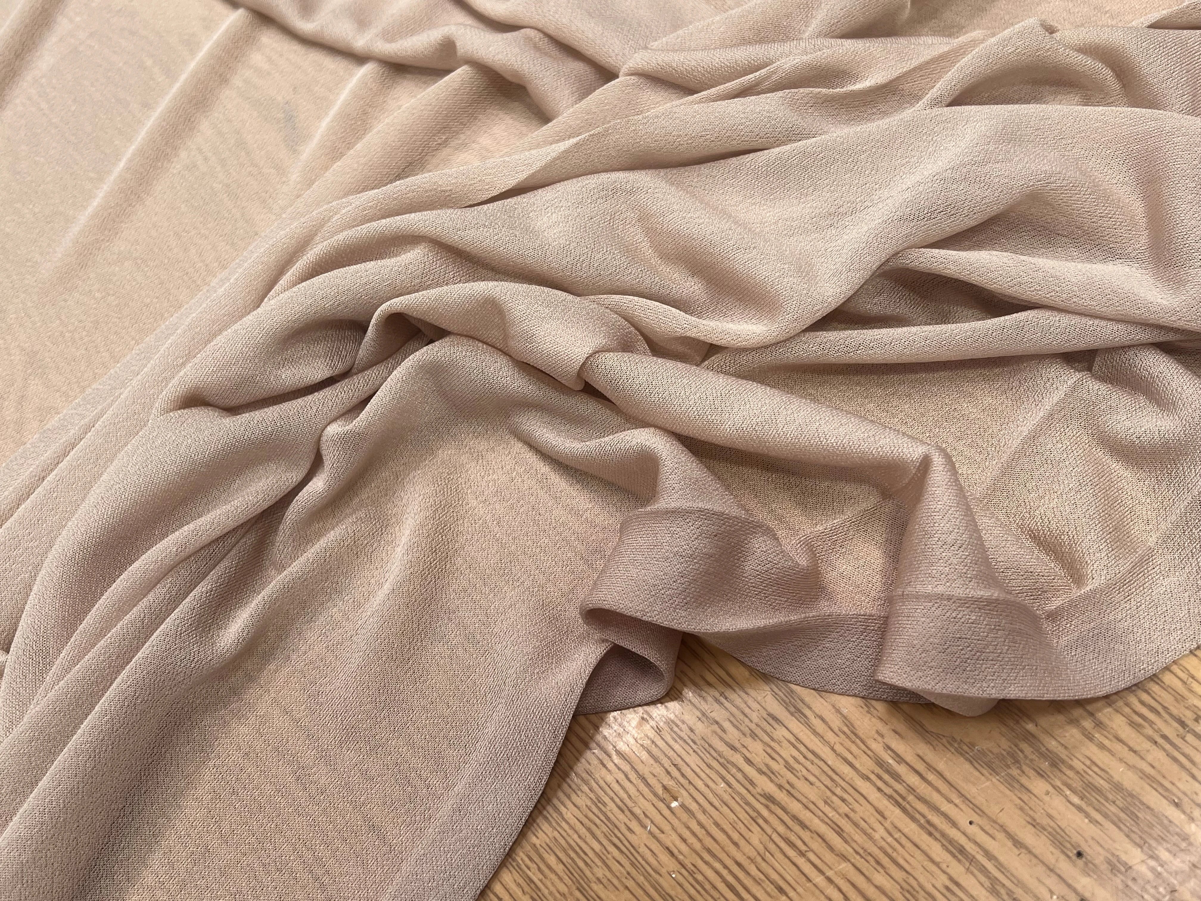 MAILLE RÉSILLE FINE BEIGE CAFÉ AU LAIT 150CM - My Little Coupon