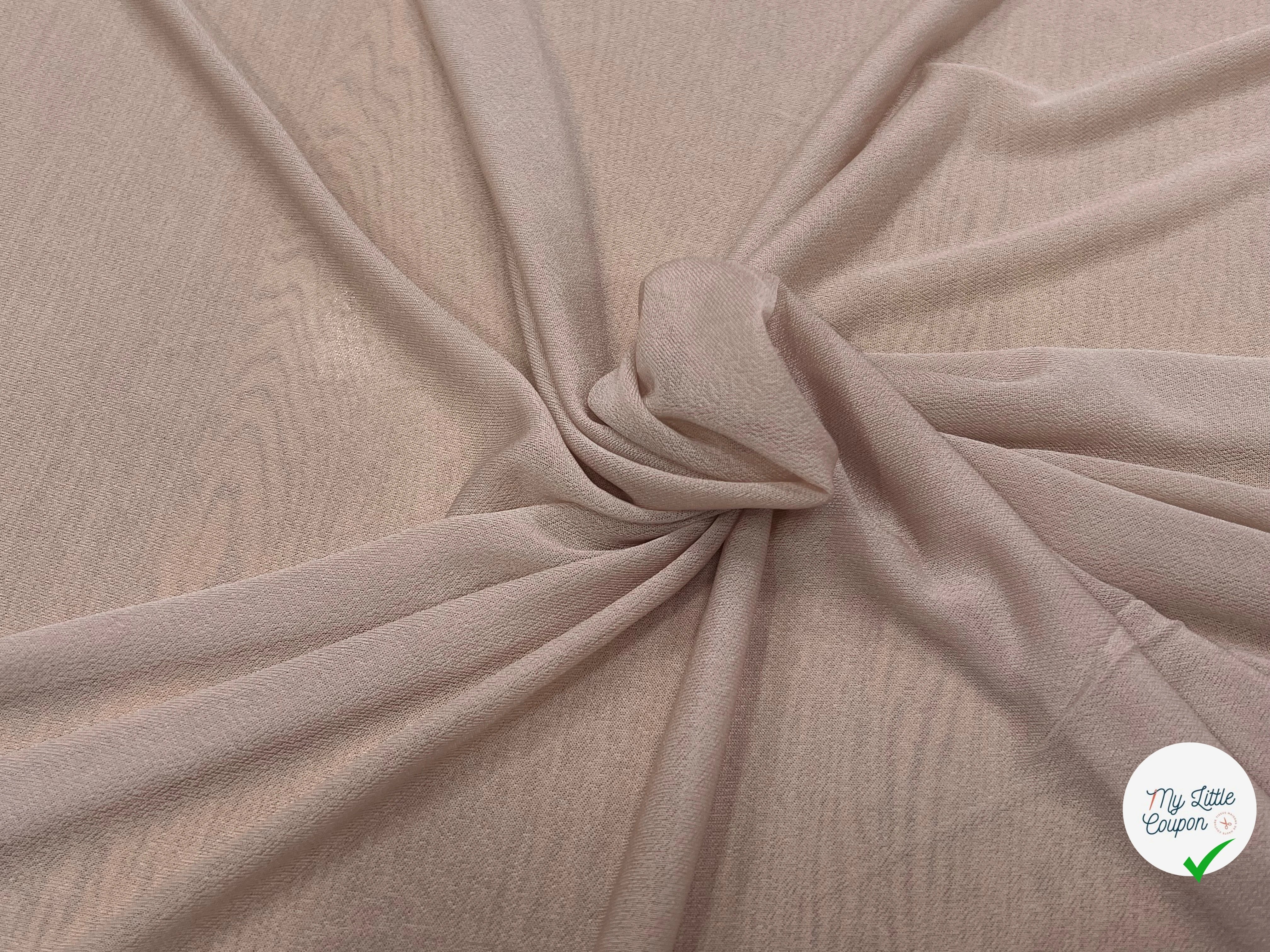 MAILLE RÉSILLE FINE BEIGE CAFÉ AU LAIT 150CM - My Little Coupon