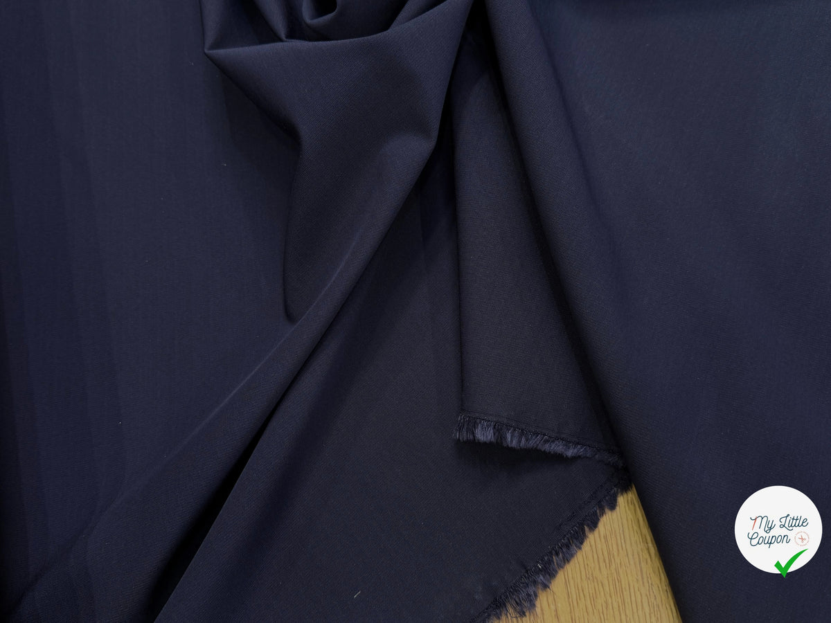 MAILLE SEMI-LOURDE SUPER STRETCH BLEU MARINE VISCOSE ET ÉLASTHANNE - My Little Coupon