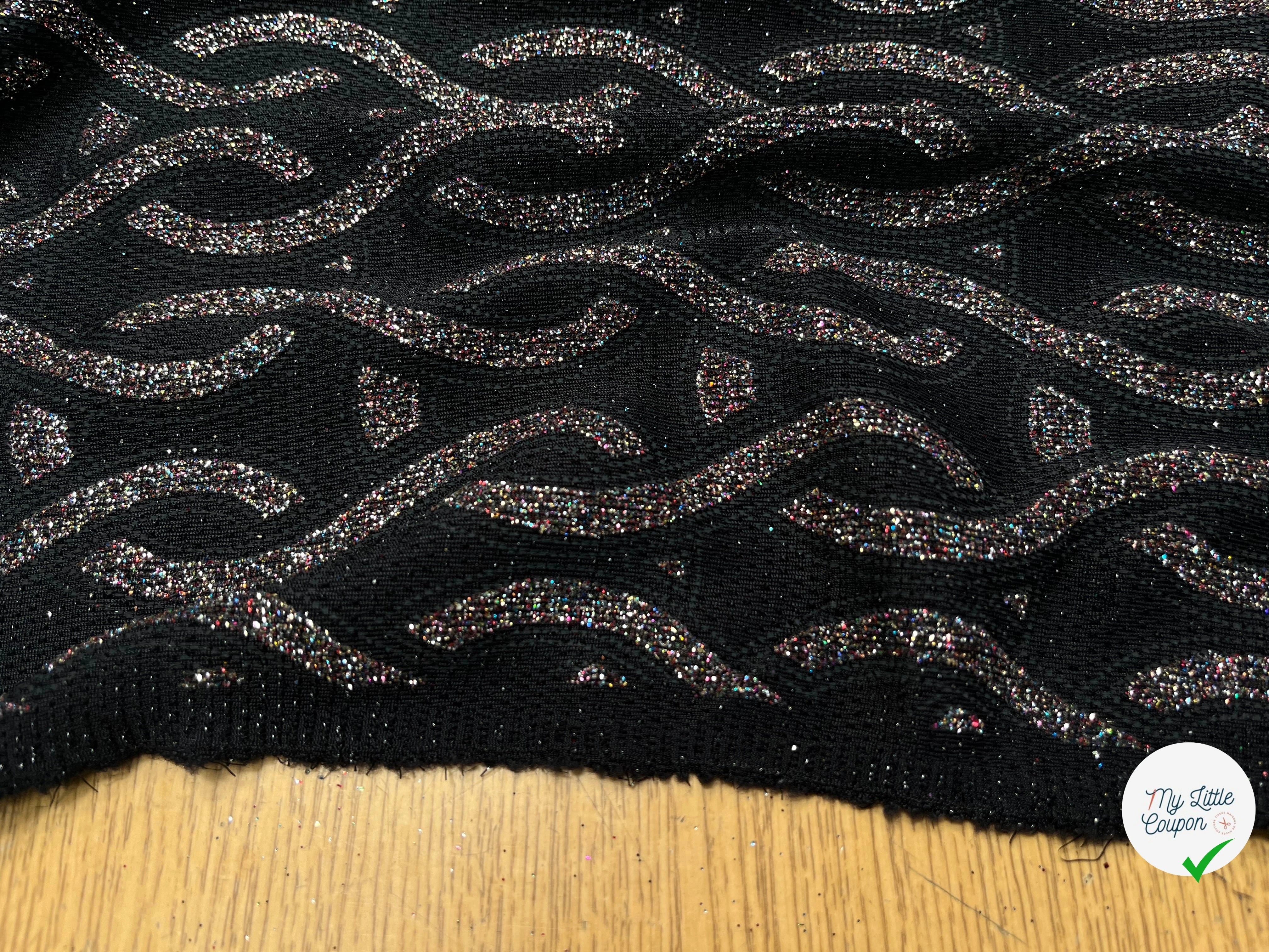 MAILLE SEQUIN MOTIF CROCHETS BRILLANTE MULTICOLORES - My Little Coupon
