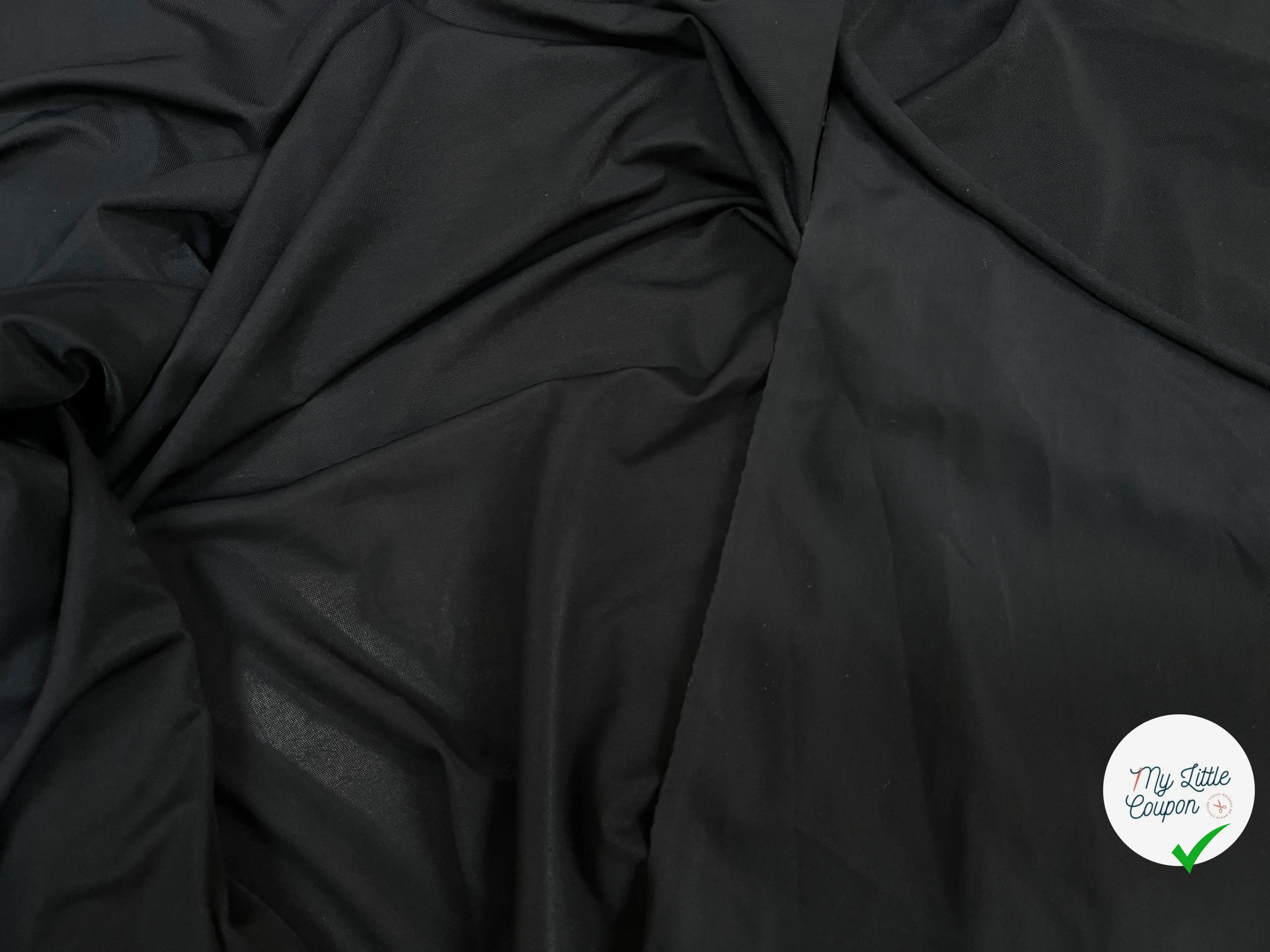 MAILLE STRETCH NOIR UNI - My Little Coupon