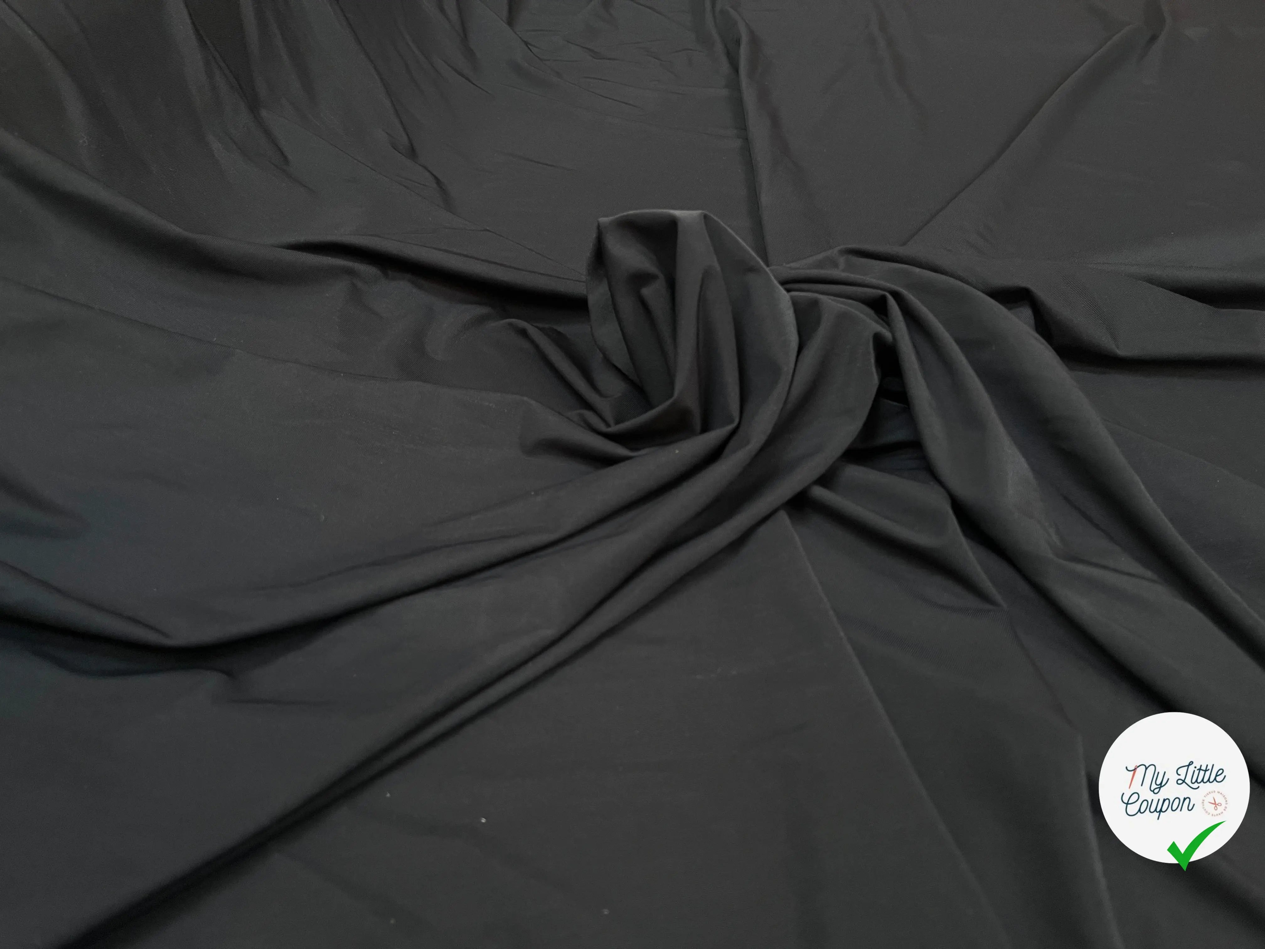 MAILLE STRETCH NOIR UNI - My Little Coupon