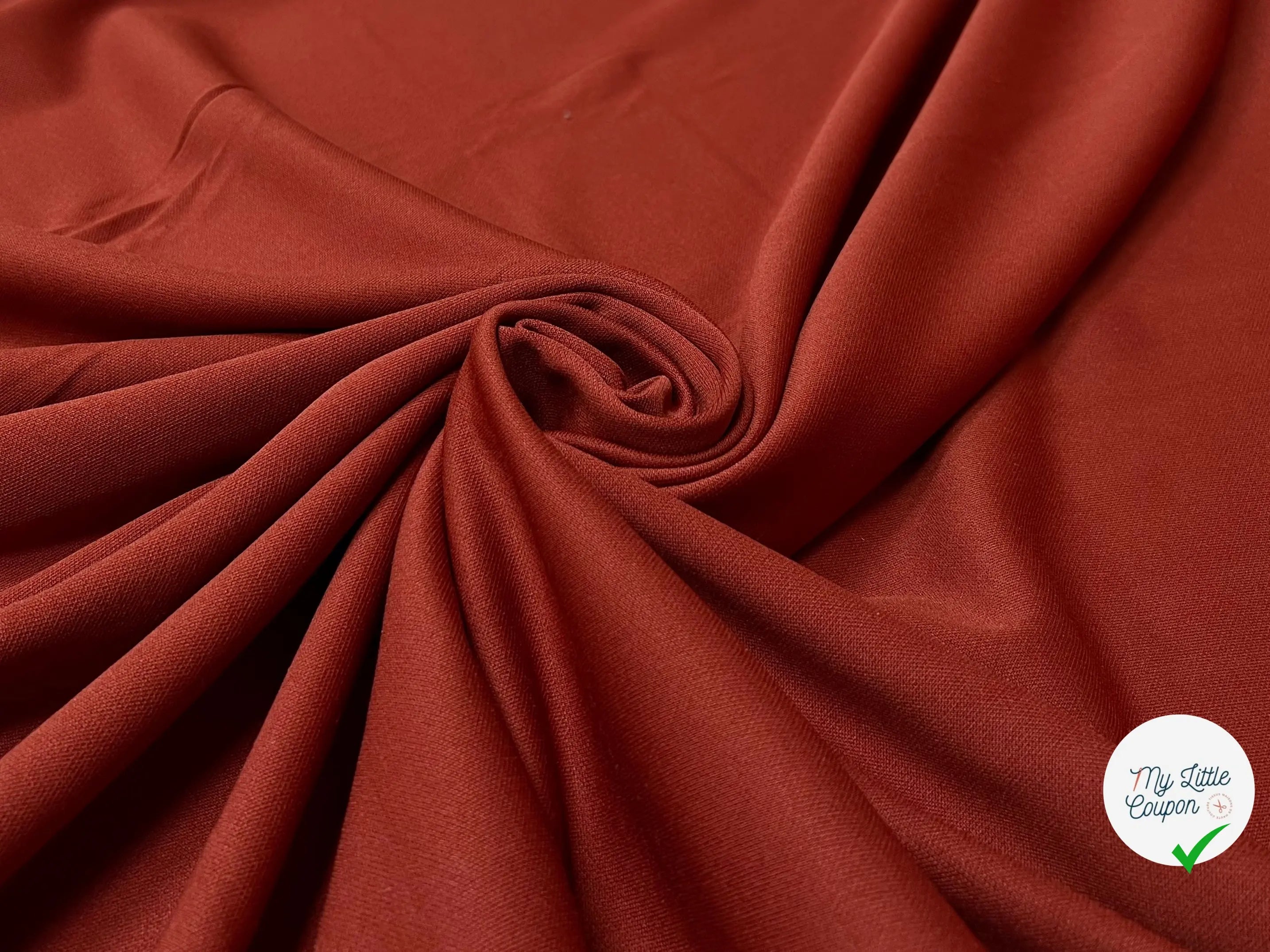 MAILLE STRETCH ROUGE TERRE - My Little Coupon