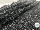 MAILLE TRICOTÉE LOURDE GRIS BLANC - coupon de tissu de 3 mètres - My Little Coupon - tissu - coudre