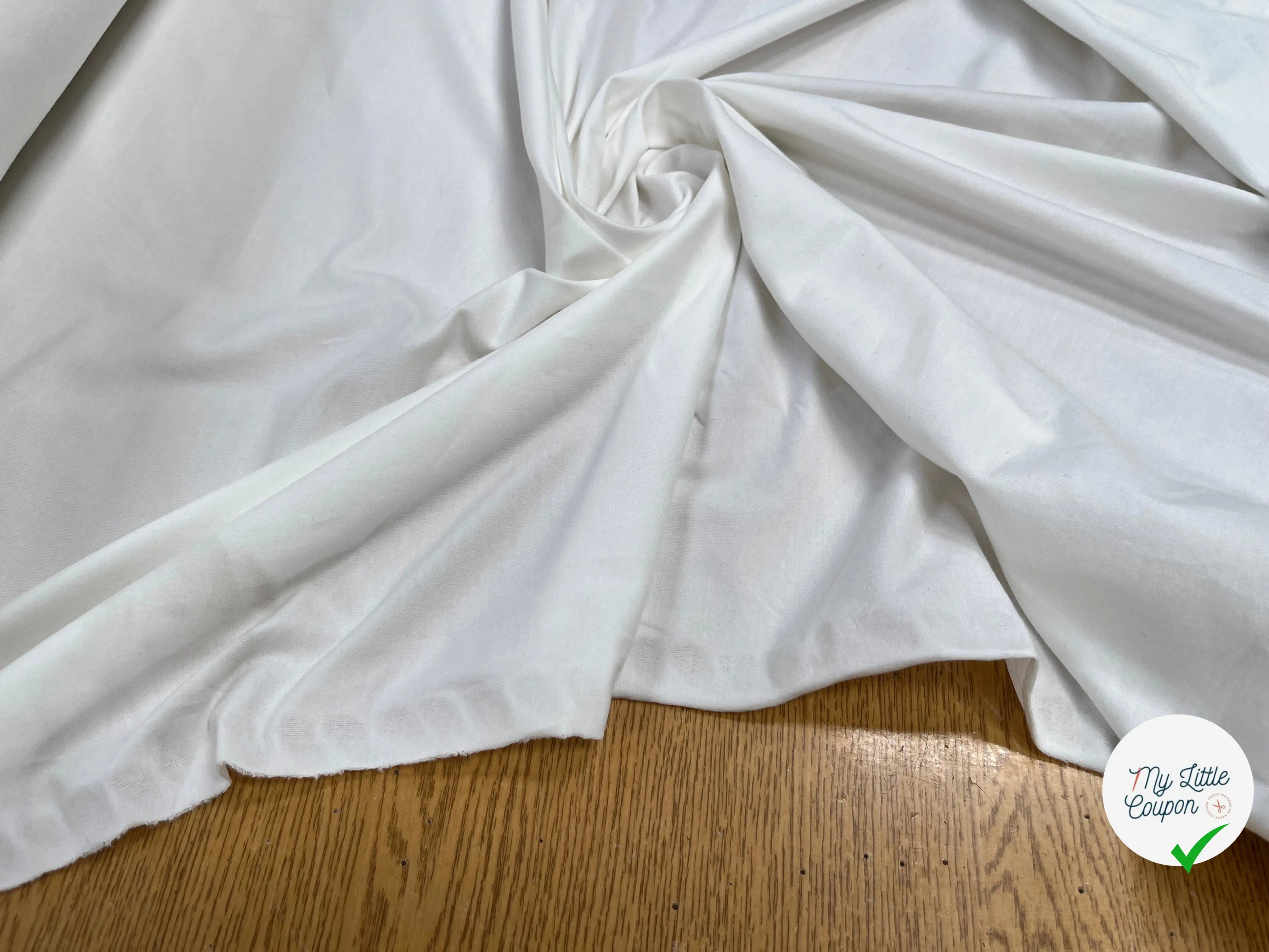 MAILLE UNI BLANC STRETCH 170 LAIZE - My Little Coupon