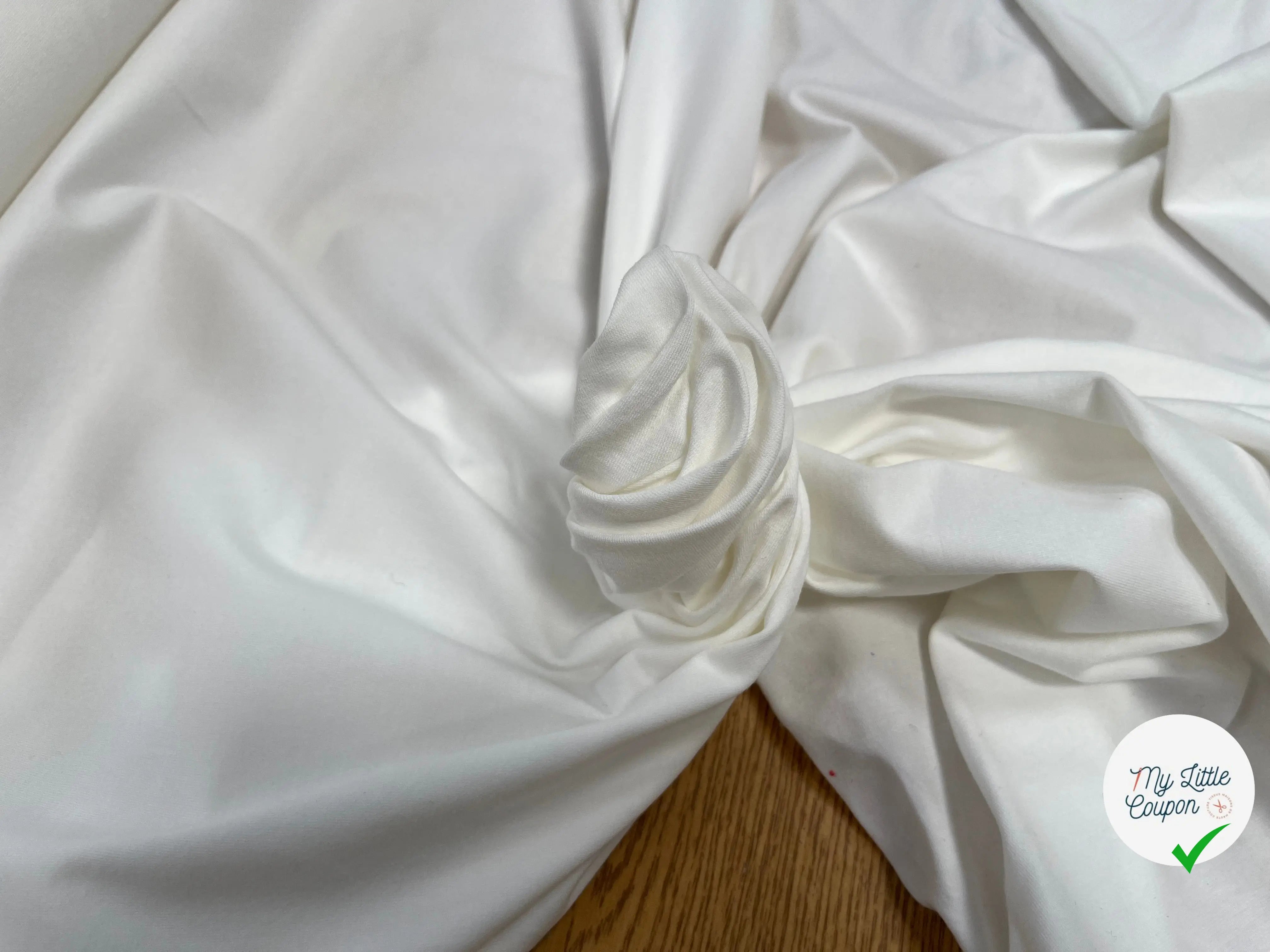 MAILLE UNI BLANC STRETCH 170 LAIZE - My Little Coupon