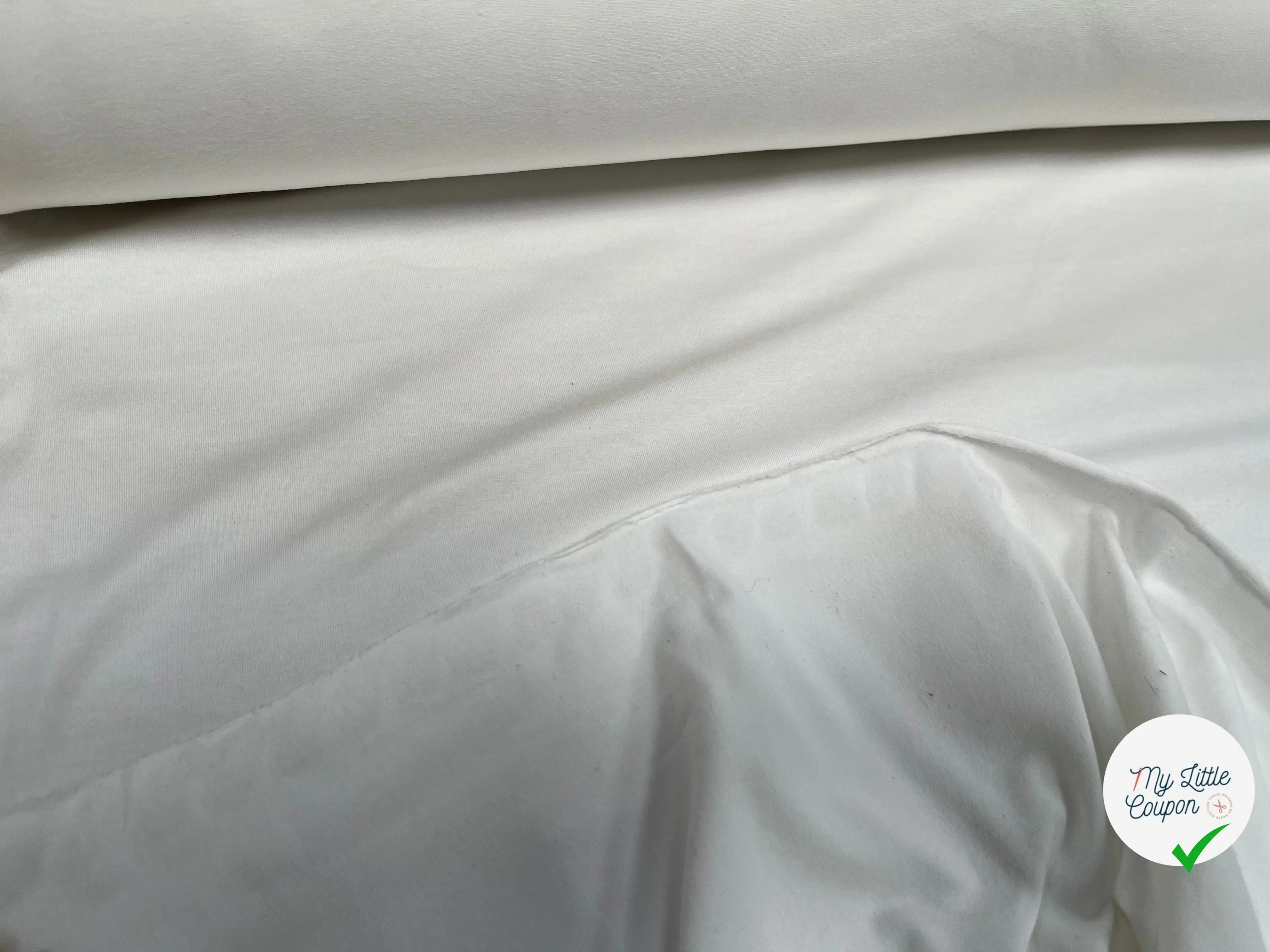 MAILLE UNI BLANC STRETCH 170 LAIZE - My Little Coupon