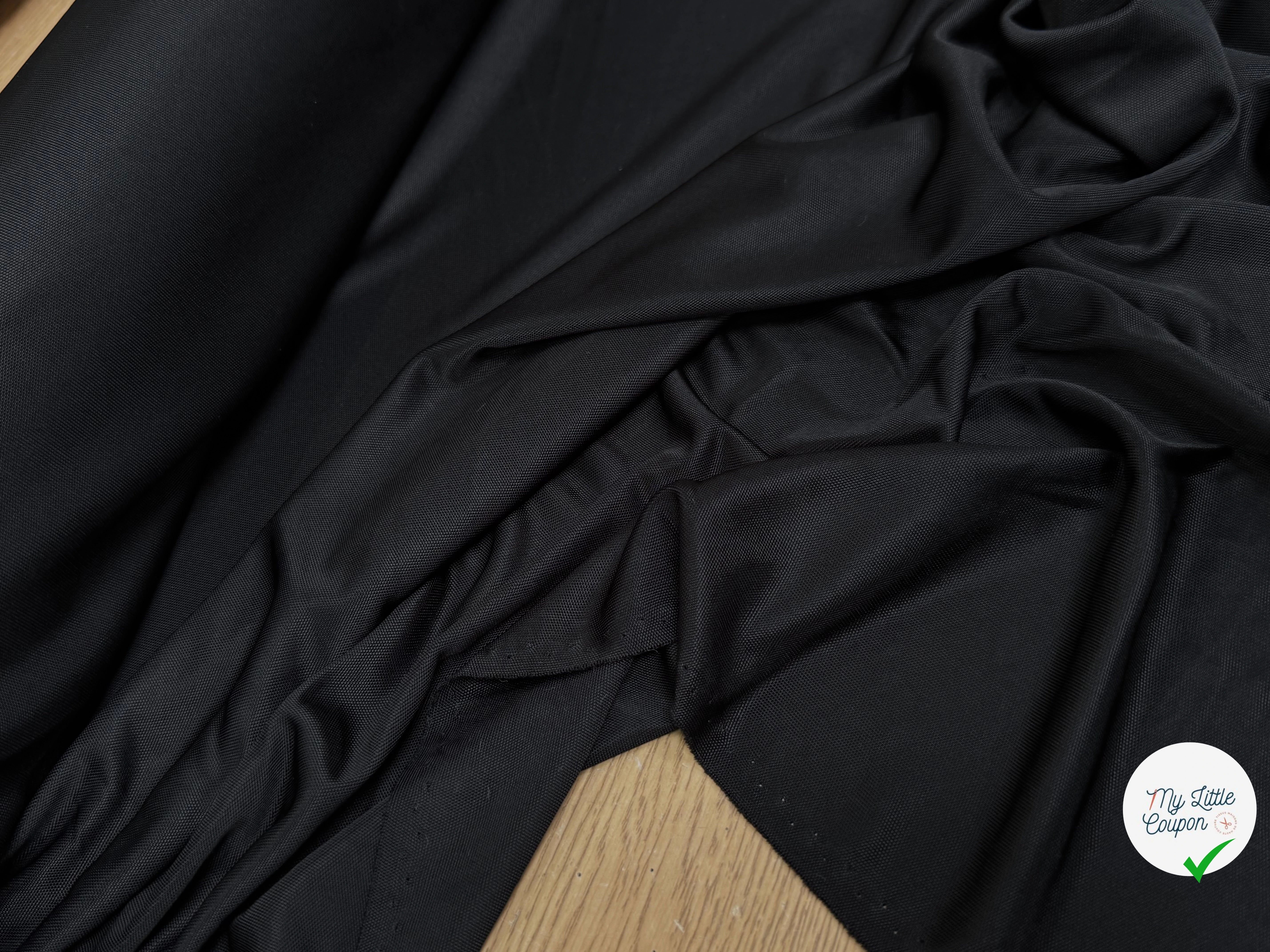 MAILLE VISCOSE LOURDE STRETCH GRANDE LAIZE NOIR - My Little Coupon