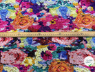 MAILLE VISCOSE STRETCH IMPRIMÉ FLEURS ESPRIT TAPISSERIE MULTICOLORE - My Little Coupon