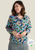 MAILLE VISCOSE STRETCH IMPRIMÉ FLEURS PSYCHÉDÉLIQUES - My Little Coupon