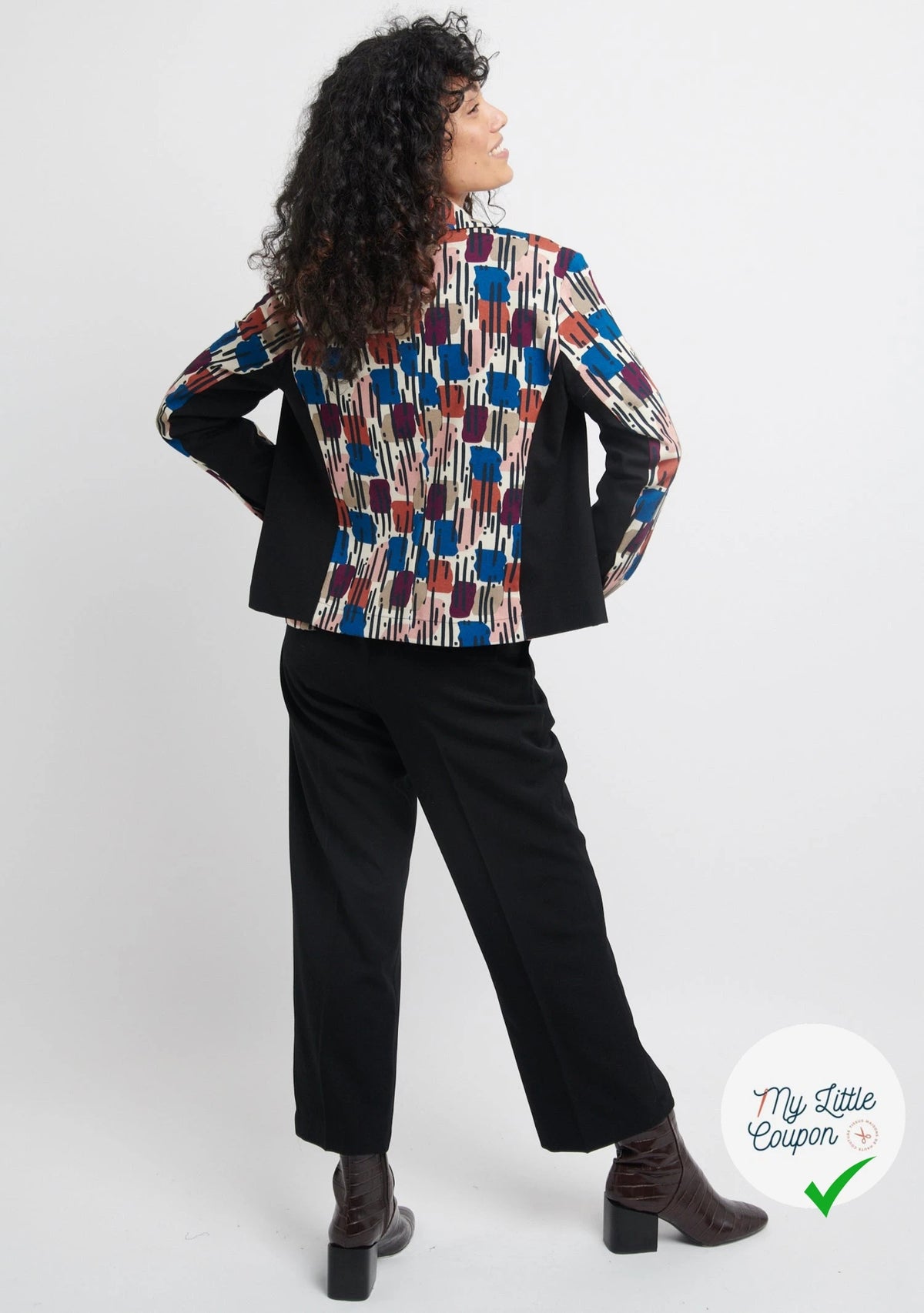 MAILLE VISCOSE STRETCH IMPRIMÉ MOTIF ANNÉES 70 - My Little Coupon