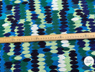 MAILLE VISCOSE STRETCH IMPRIMÉ OLIVES BLEU MISTERY EN RANG BLEU - My Little Coupon