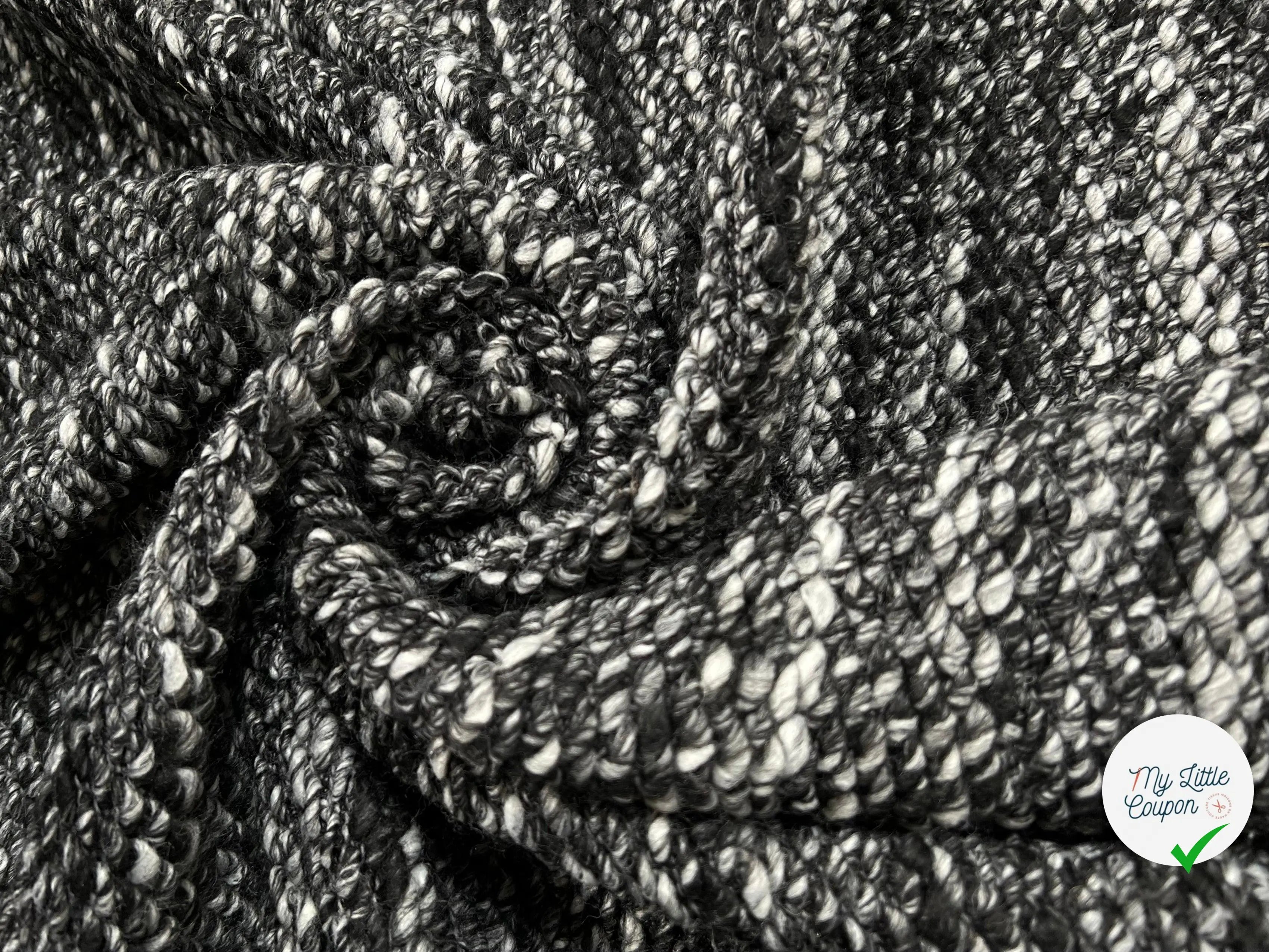 MANTEAU BOUCLETTE BLACK AND WHITE - My Little Coupon - tissu - coudre