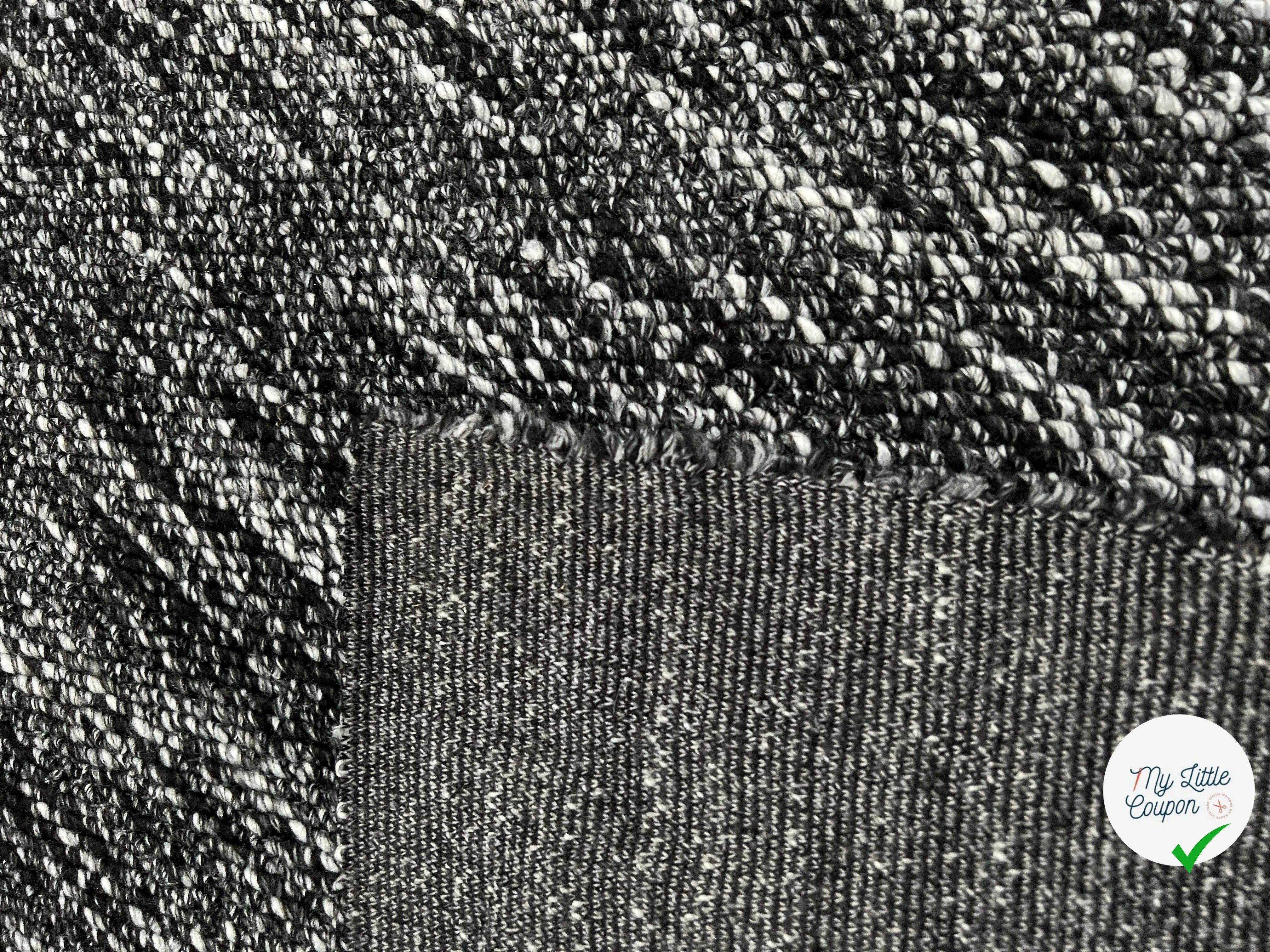 MANTEAU BOUCLETTE BLACK AND WHITE - My Little Coupon - tissu - coudre