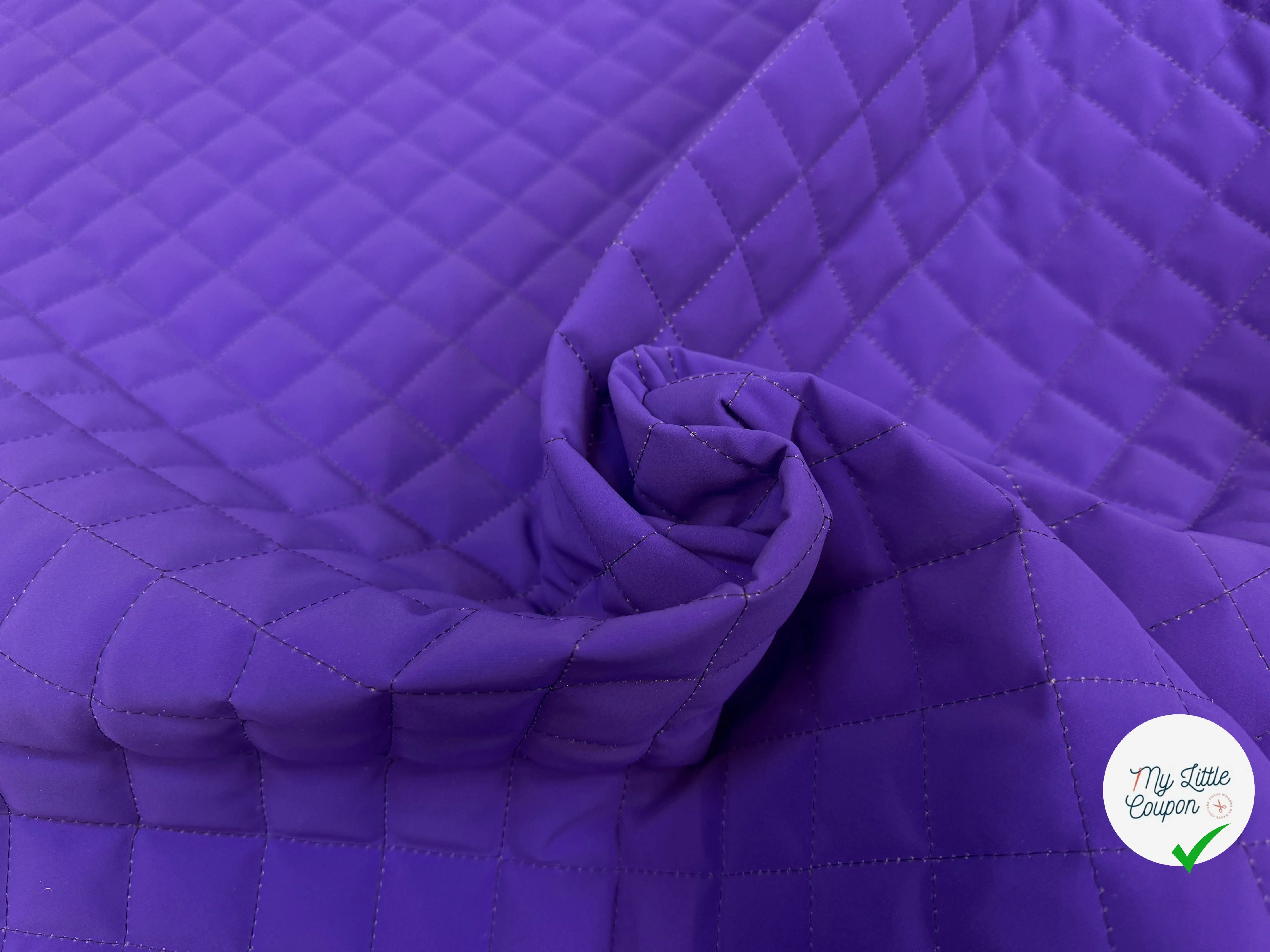 MATELASSÉ DOUBLE FACE VINYL BLEU VIOLET DOUBLURE BEIGE - My Little Coupon