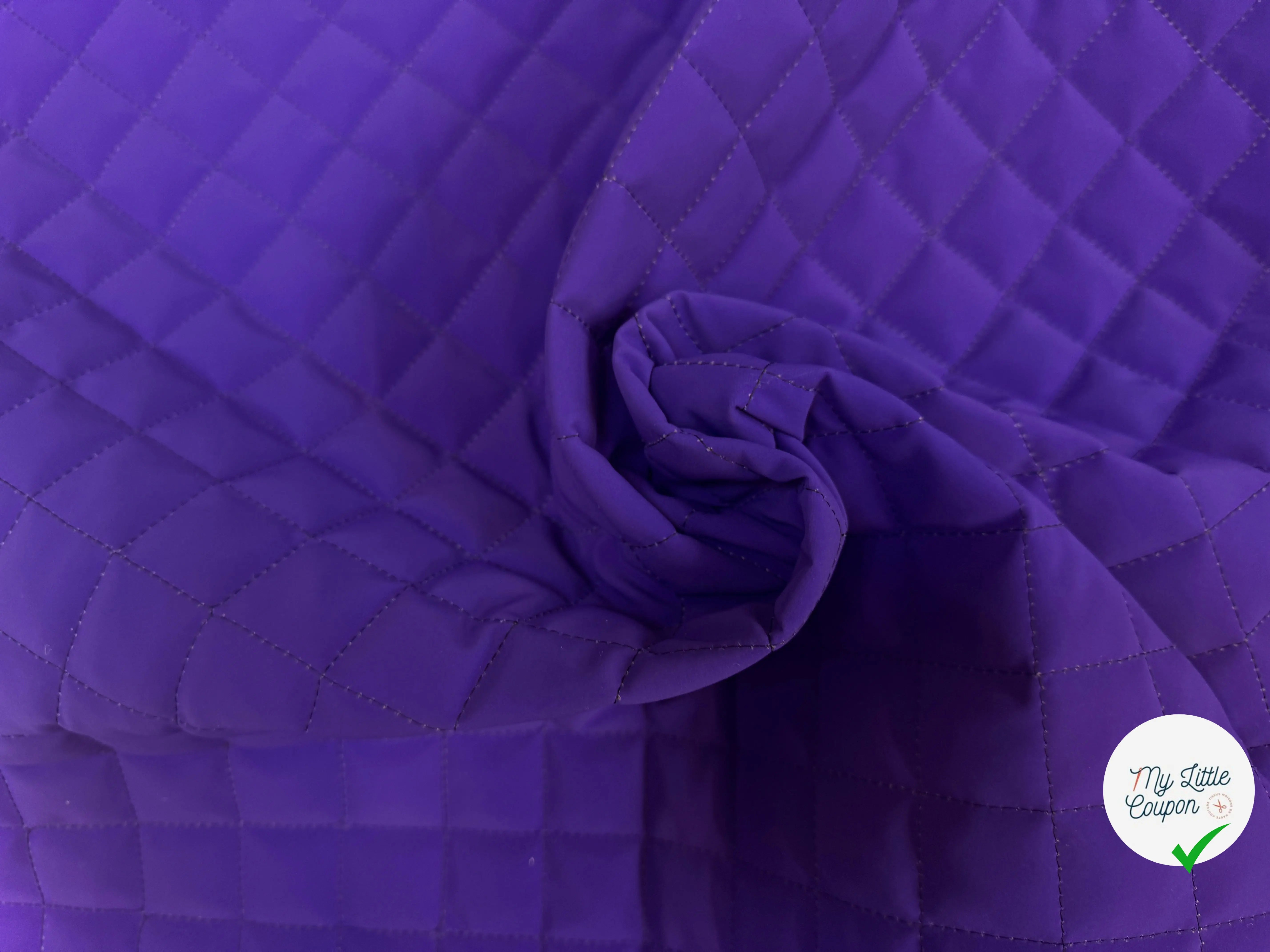 MATELASSÉ DOUBLE FACE VINYL BLEU VIOLET DOUBLURE BEIGE - My Little Coupon