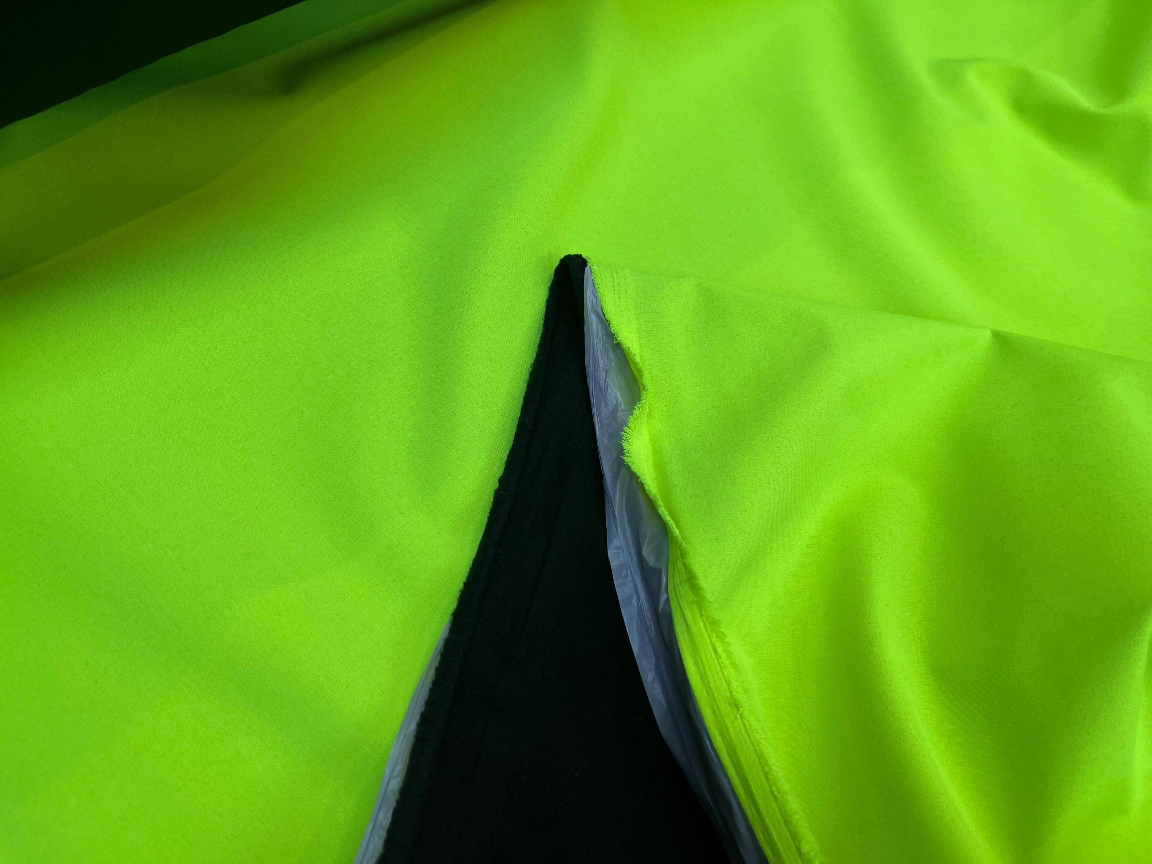 MICROPOLAIRE CONTRECOLLÉ OEKOTEX KC JAUNE FLUO/NOIR - My Little Coupon