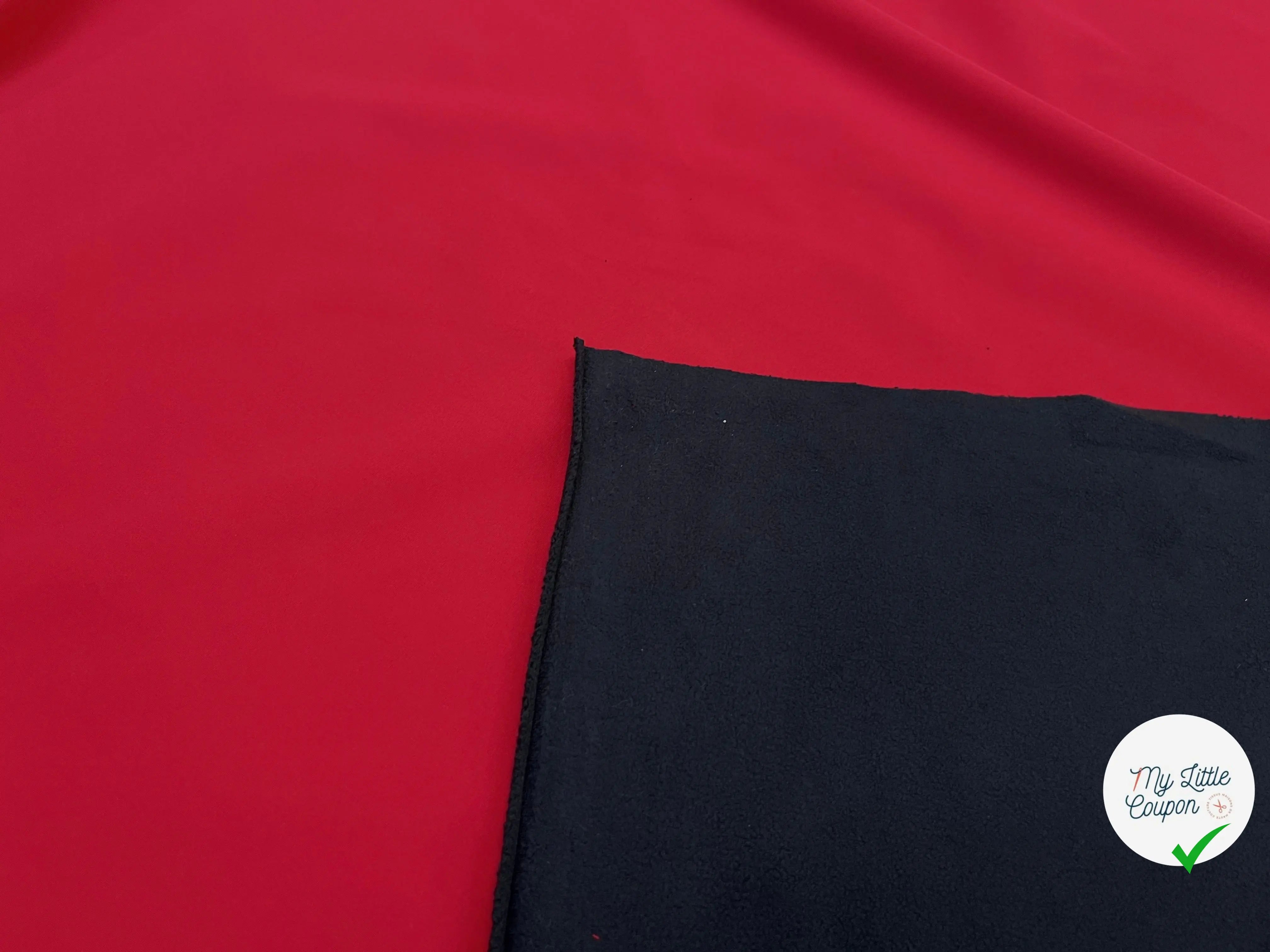 MICROPOLAIRE CONTRECOLLÉ OEKOTEX KC ROUGE/NOIR - My Little Coupon