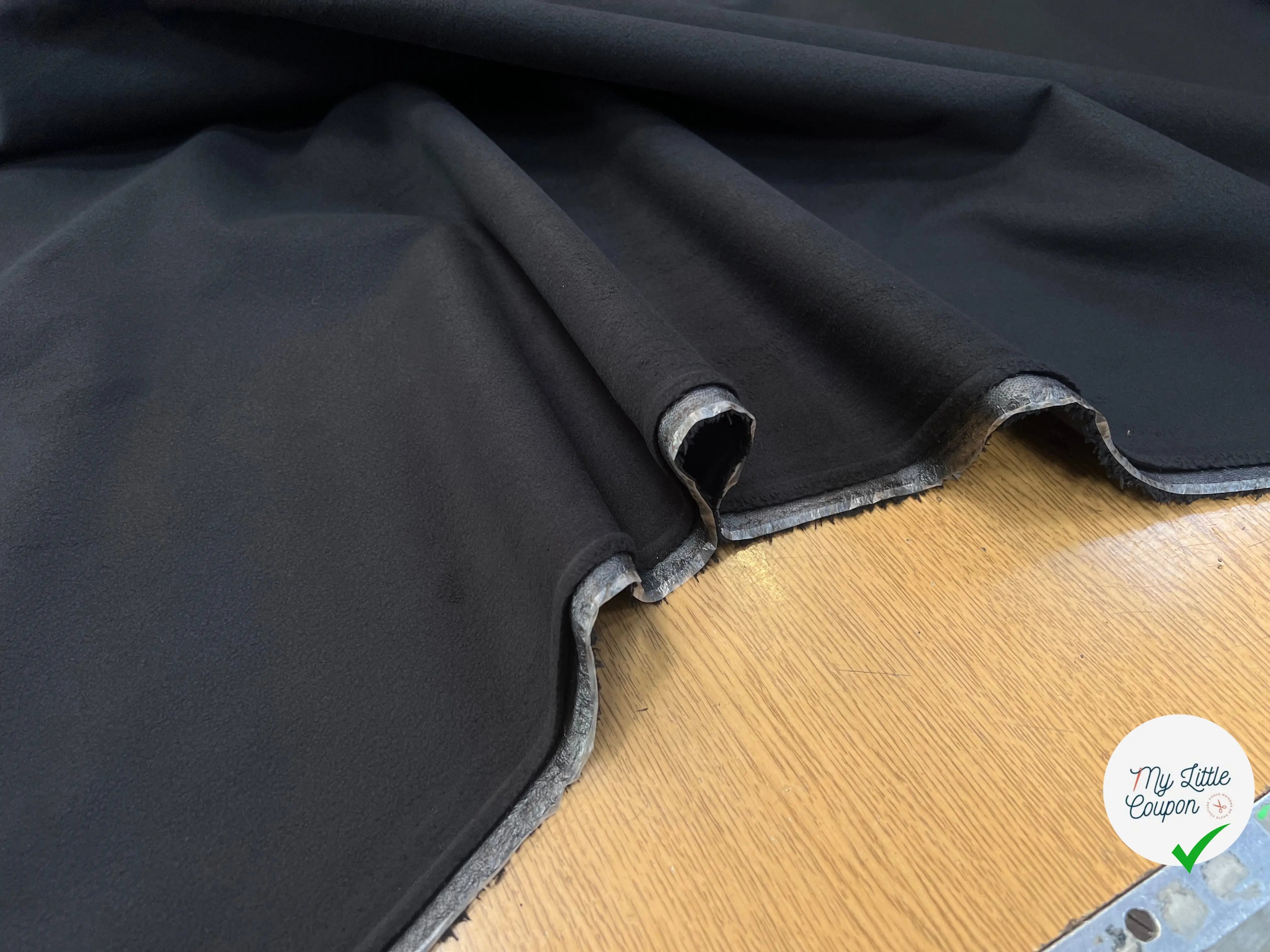 MICROPOLAIRE CONTRECOLLÉE OEKOTEX KC NOIR - My Little Coupon