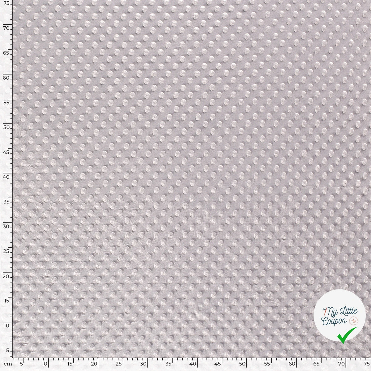 MINKY À POIS DOUX GRIS PERLE - My Little Coupon