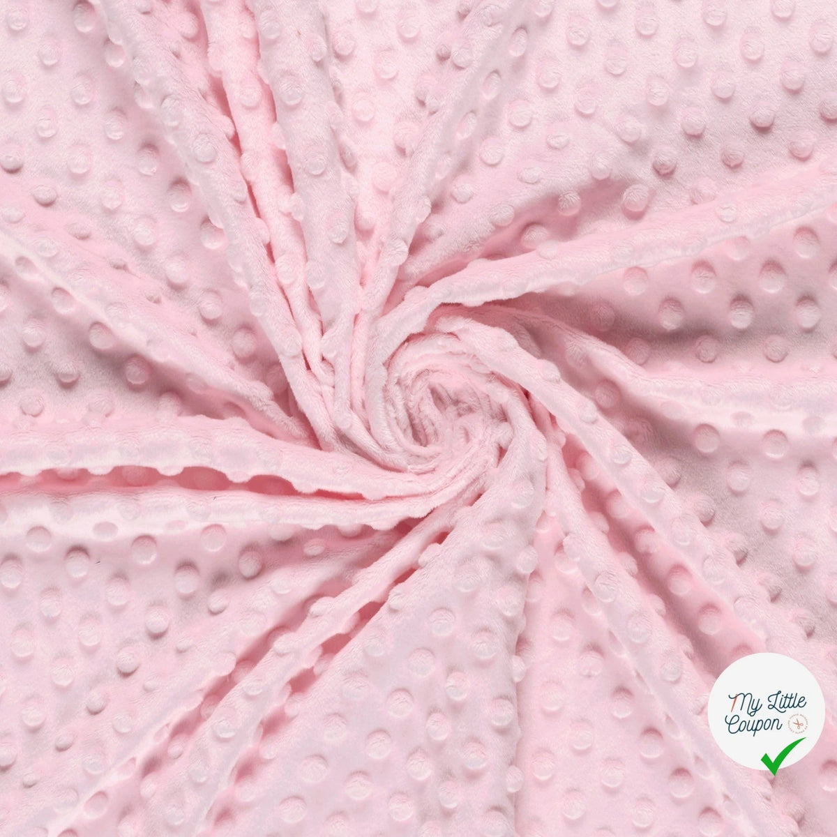 MINKY À POIS DOUX ROSE DRAGÉE - My Little Coupon