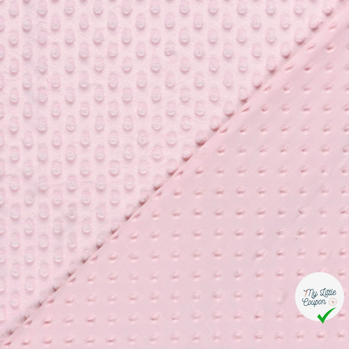 MINKY À POIS DOUX ROSE DRAGÉE - My Little Coupon