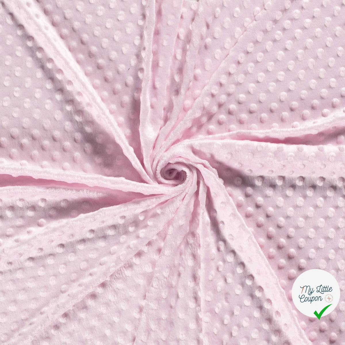MINKY À POIS DOUX ROSE PÂLE - My Little Coupon