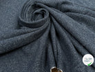 MOLLETON FIN LUREX ARGENT BLEU MARINE - My Little Coupon