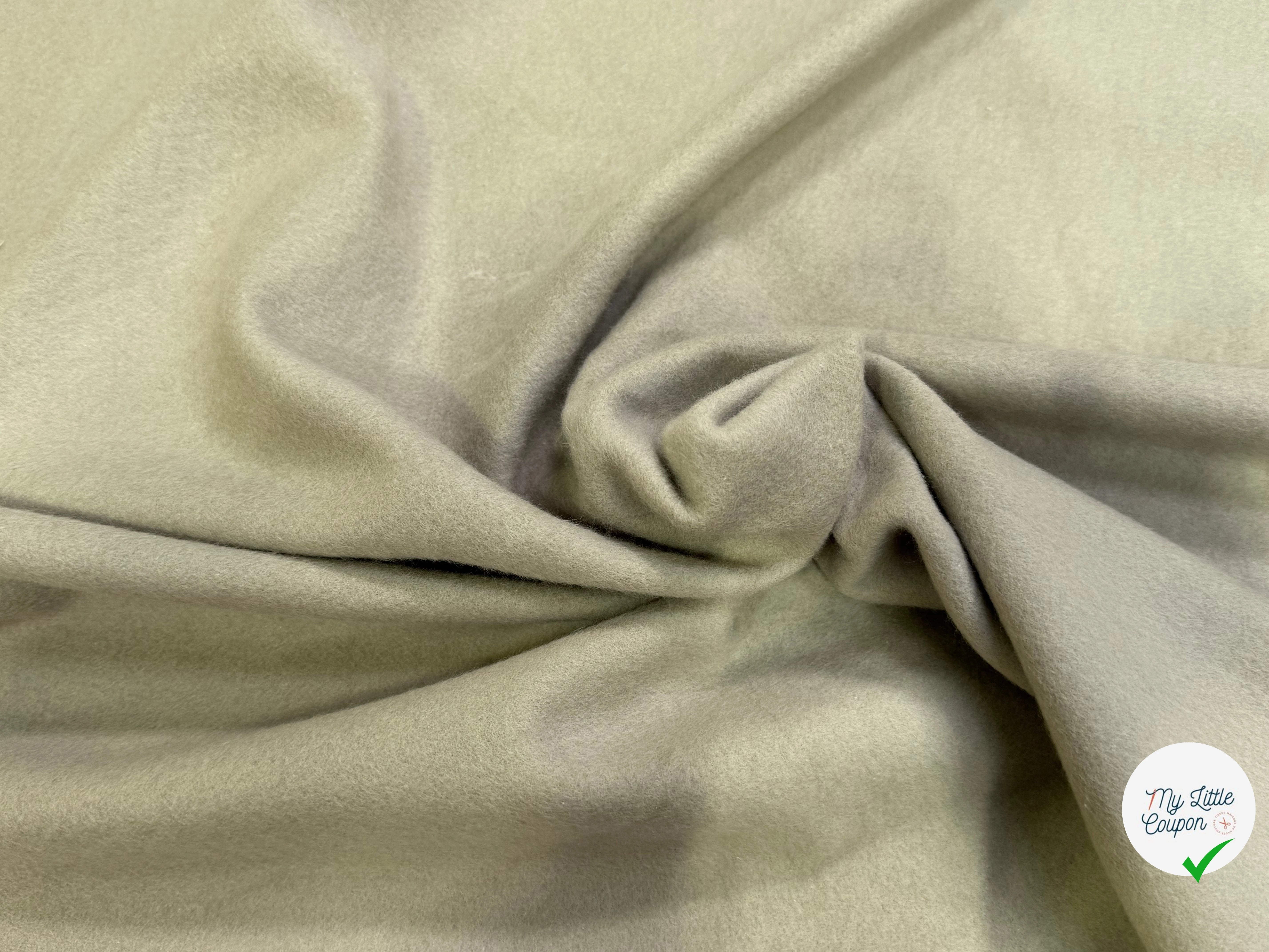 MOLLETON GRATTÉ TOUT DOUX 100% COTON BEIGE CAFÉ GRANDE LAIZE - My Little Coupon