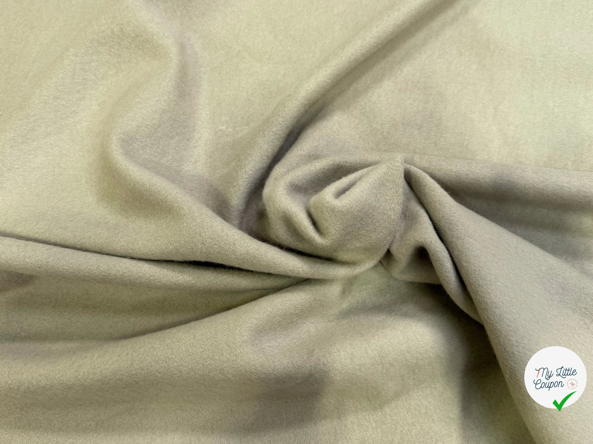 MOLLETON GRATTÉ TOUT DOUX 100% COTON BEIGE CAFÉ GRANDE LAIZE - My Little Coupon