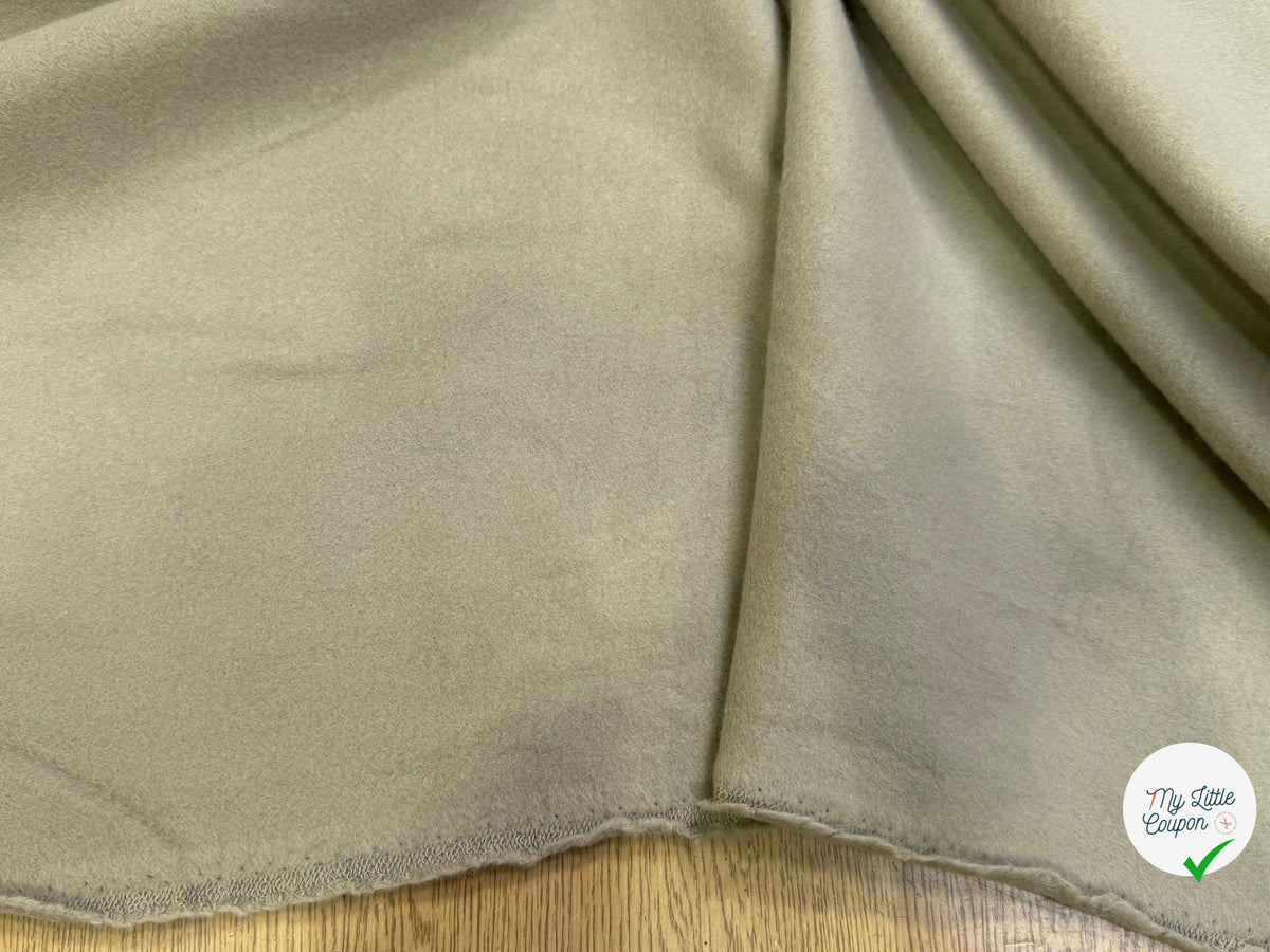 MOLLETON GRATTÉ TOUT DOUX 100% COTON BEIGE CAFÉ GRANDE LAIZE - My Little Coupon