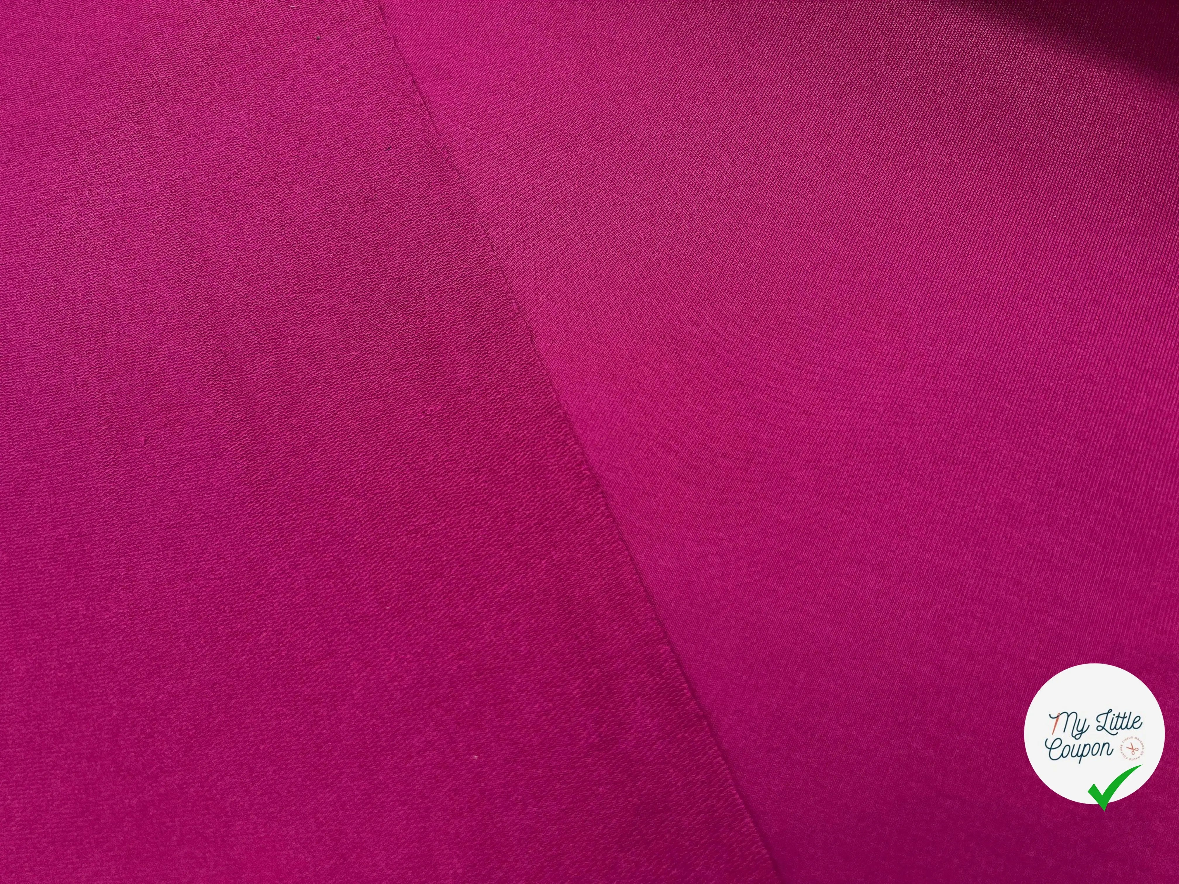 MOLLETON LÉGER VISCOSE STRIÉ AUBERGINE FUCHSIA - My Little Coupon - tissu - coudre