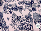 MOLLETON SAUMON MOTIF ABSTRAIT BLEU MARINE - My Little Coupon