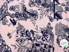 MOLLETON SAUMON MOTIF ABSTRAIT BLEU MARINE - My Little Coupon